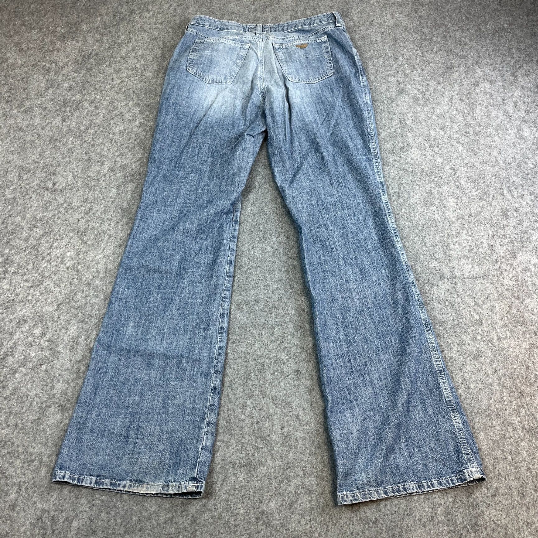 Armani Armani Womens Jeans Bootcut 32 34 UK 12 Light Wash Blue Cotton Italian GA"," Size 34" / US 12 / IT 48 - 2 Thumbnail