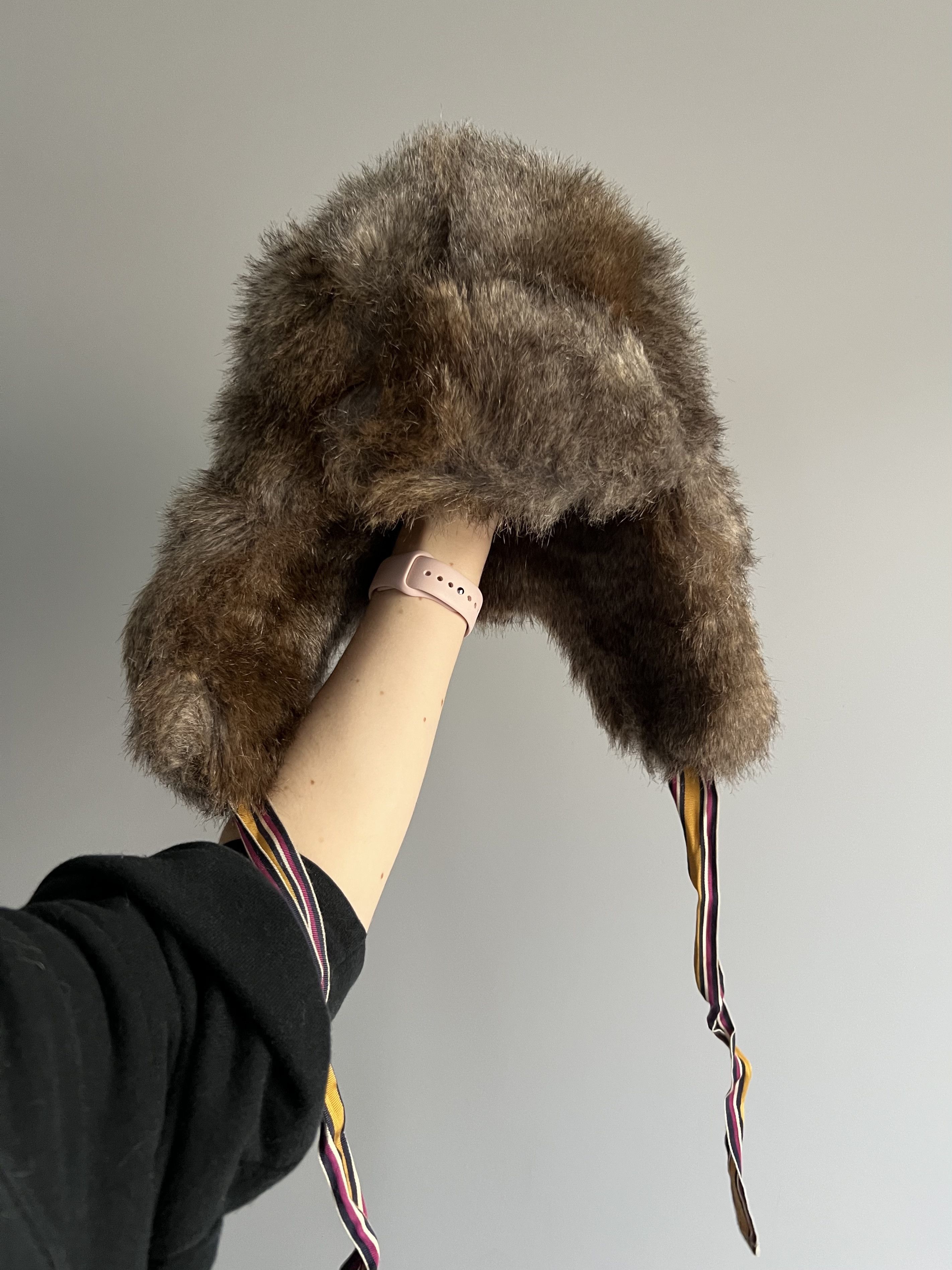 Japanese Brand Y2K Fuzzy Fur Trapper Alt Mohair Cute Hat Ushanka Size ONE SIZE - 4 Thumbnail