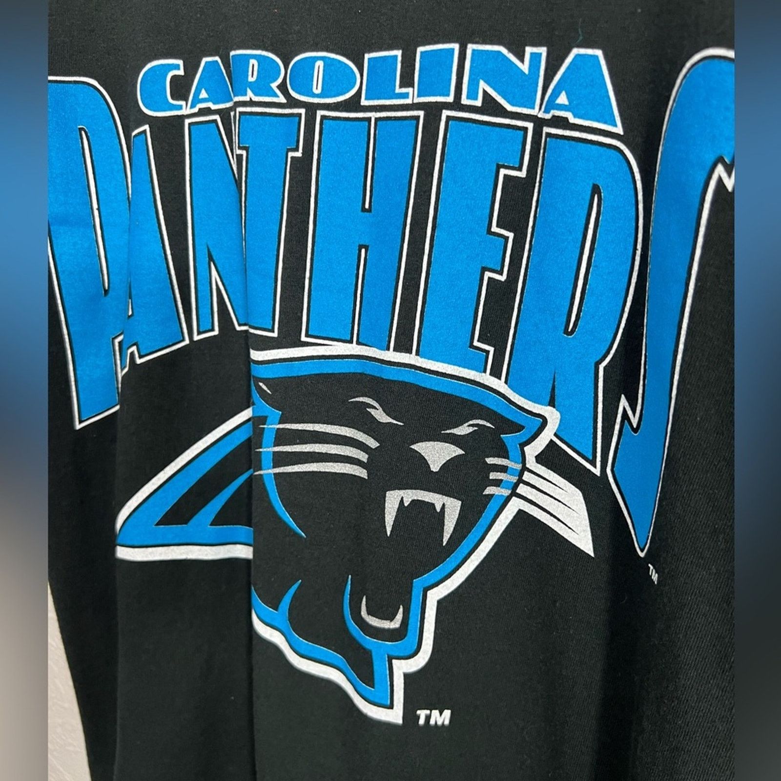 Nutmeg Vintage RARE 1993 Panthers Nutmeg Mills Single Stitch Shirt Size US L / EU 52-54 / 3 - 2 Thumbnail