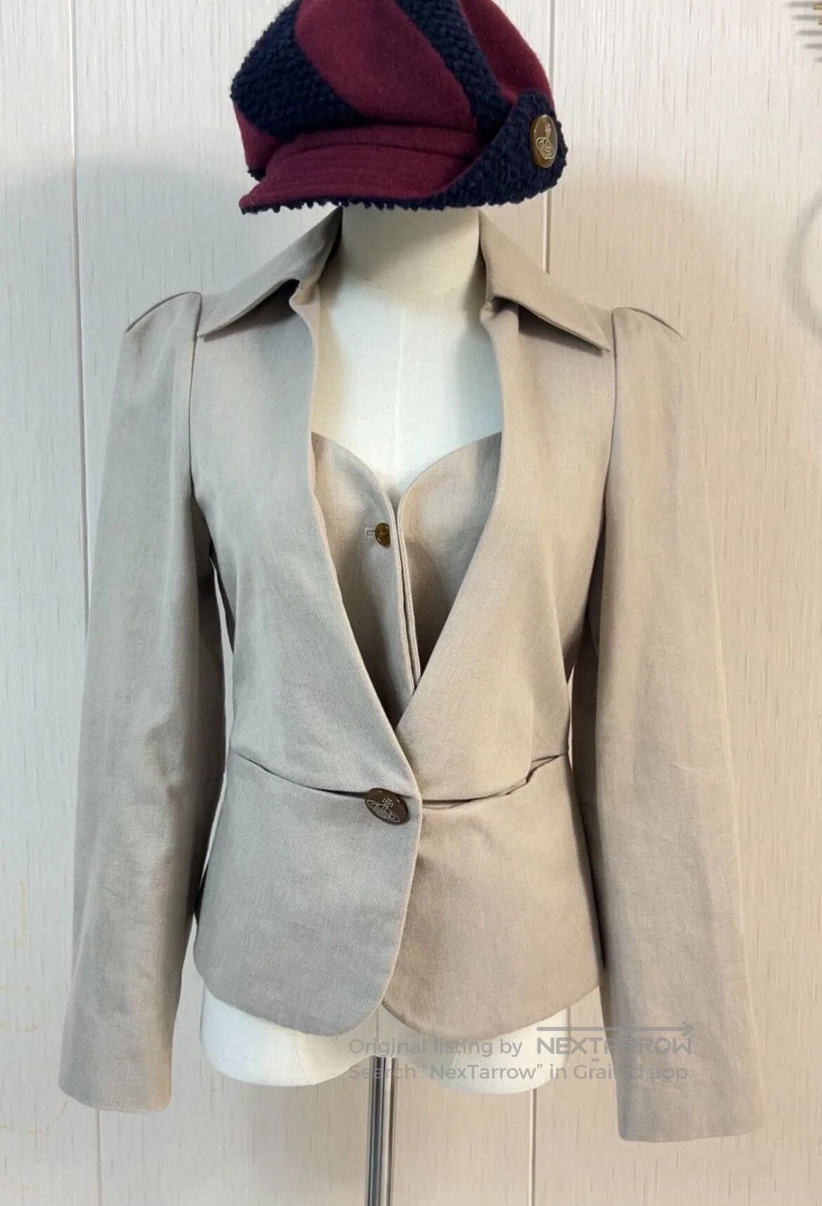 Vivienne Westwood Vivienne Westwood Heart Collar Cotton Linen Jacket. Size L / US 10 / IT 46 - 1 Thumbnail