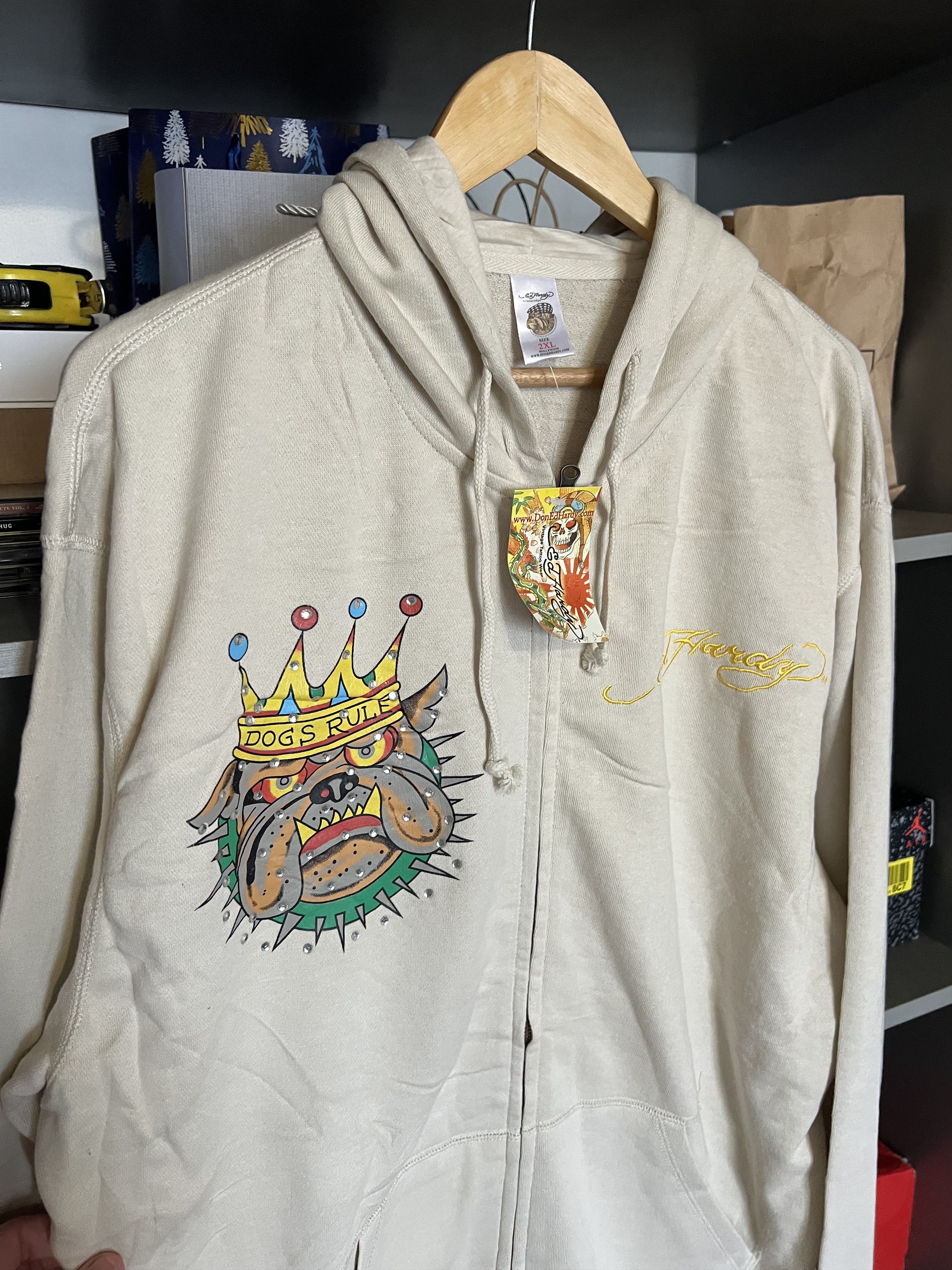 Ed Hardy Vintage Ed Hardy by Christian Audigier Designer Hoodie Y2K Size US XL / EU 56 / 4 - 3 Thumbnail