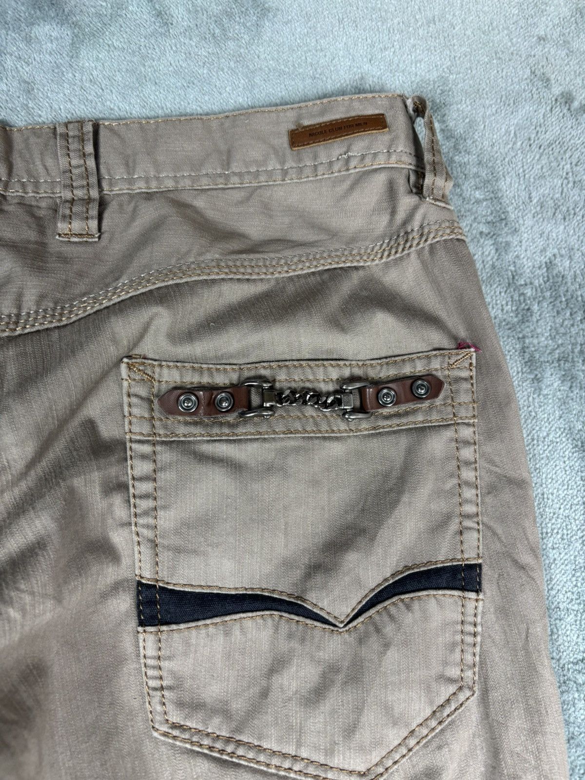 Japanese Brand Nicole Club Men Zipper Flared Pants. S0152 Size US 29 - 8 Thumbnail