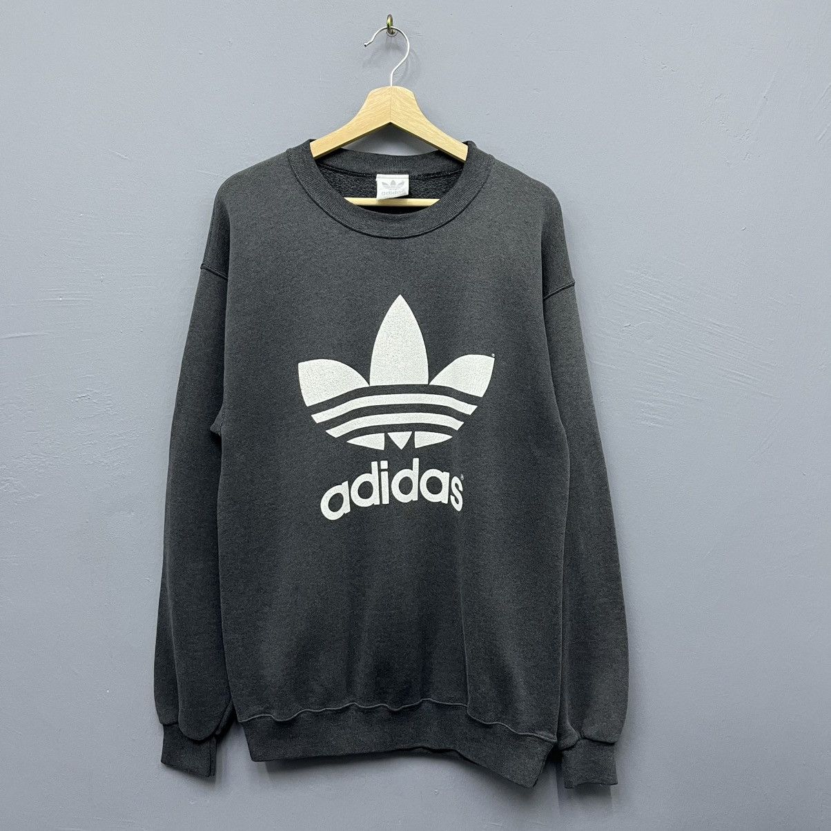 Vintage 90s Adidas Trefoil Big Logo Sweatshirt