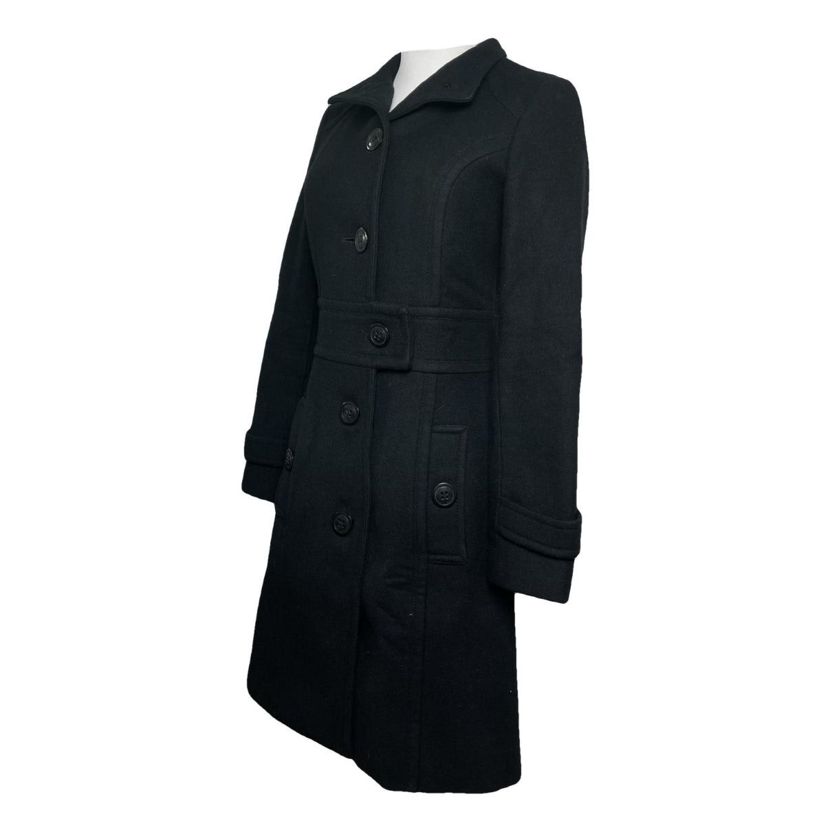 Burberry Sandringham Black Wool Trench Coat Size M / US 6-8 / IT 42-44 - 1 Thumbnail