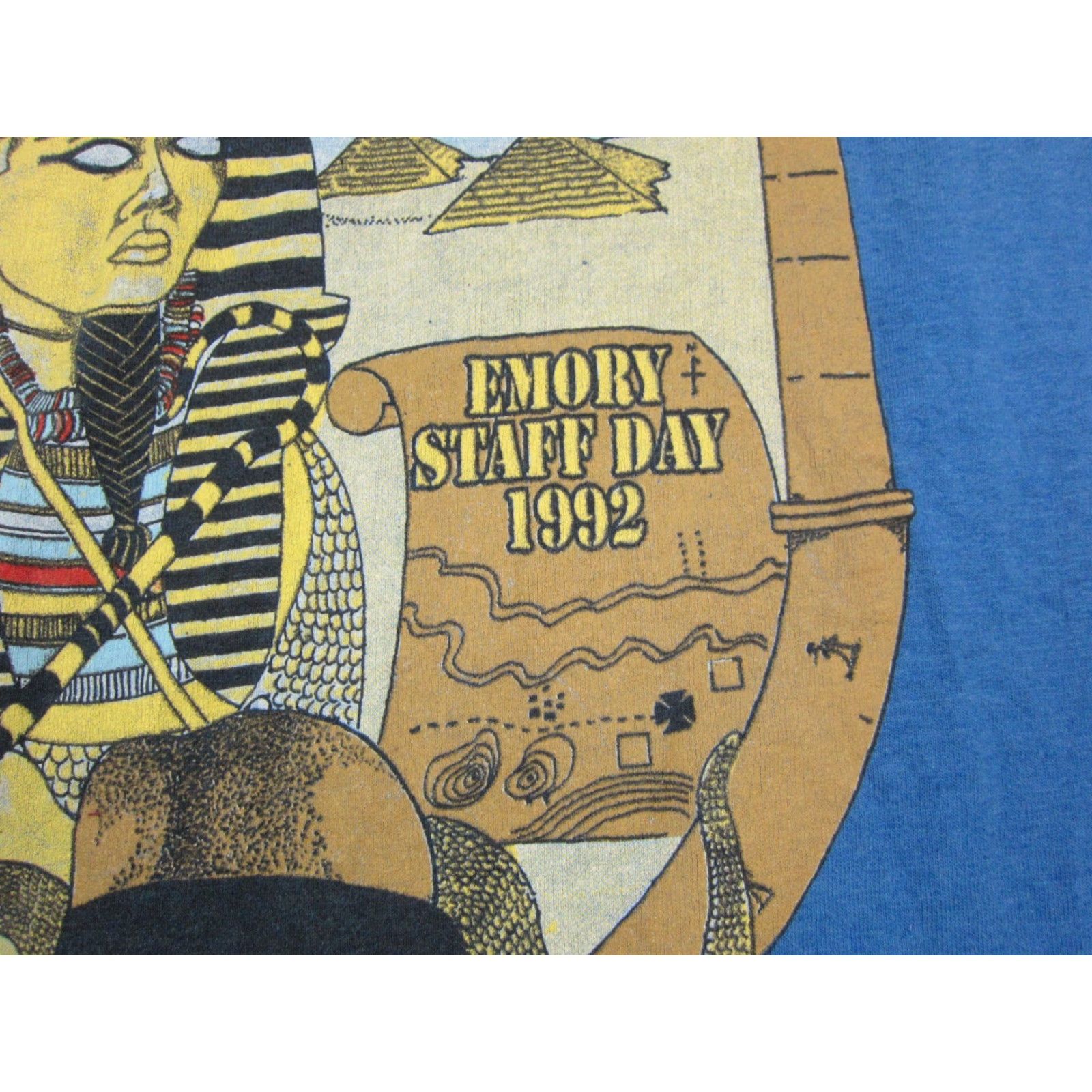 Vintage Vintage Screen Stars Giza Shirt Mens L Blue 90s Graphic Print Cotton Polyester Crew Neck Short Sleeve T-Shirt Mens Size US L / EU 52-54 / 3 - 4 Thumbnail