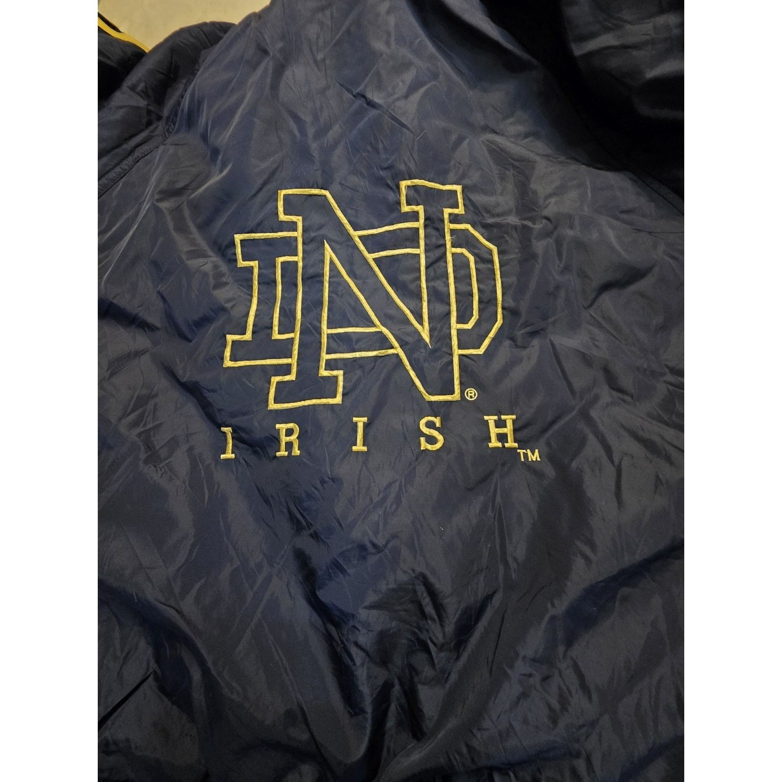 Adidas Vintage Adidas Notre Dame Reversible Jacket Mens L Full Zip Size 40 - 10 Thumbnail