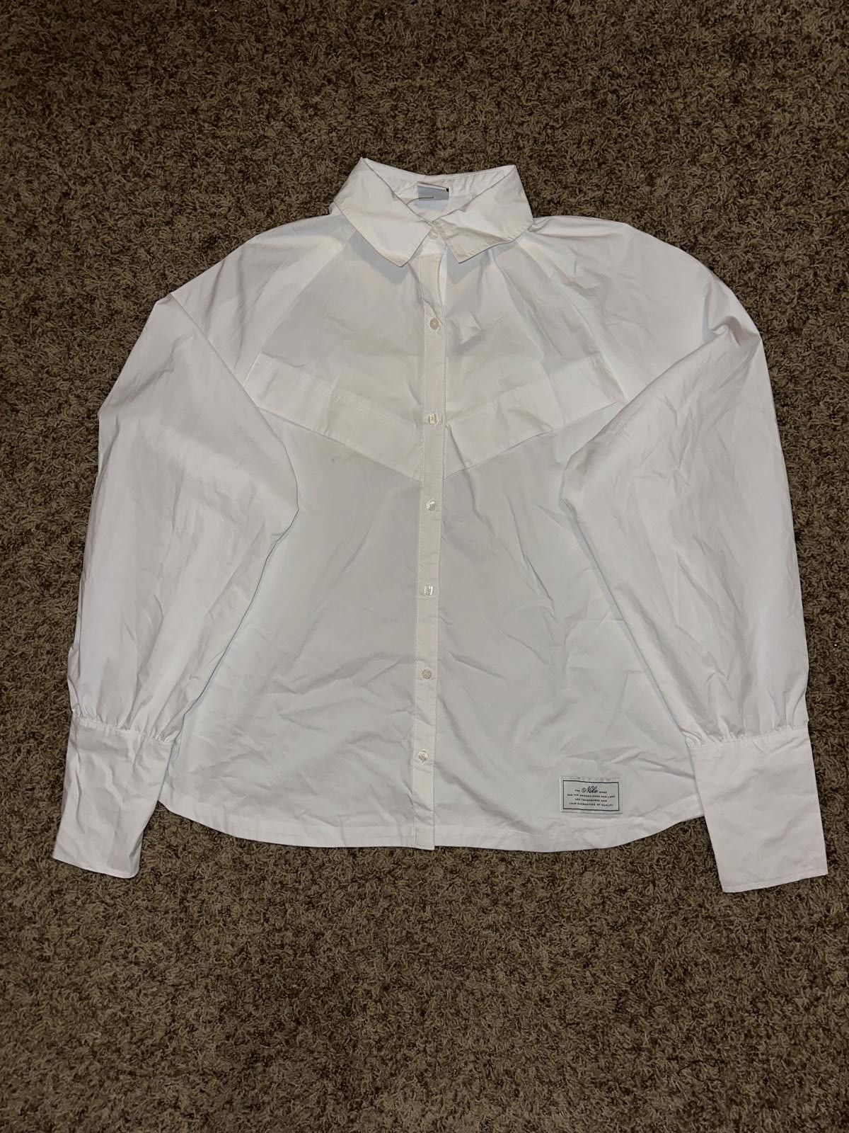 Nike Nike Women’s Sportswear Icon Clash White Dress Shirt Size L / US 10 / IT 46 - 1 Thumbnail