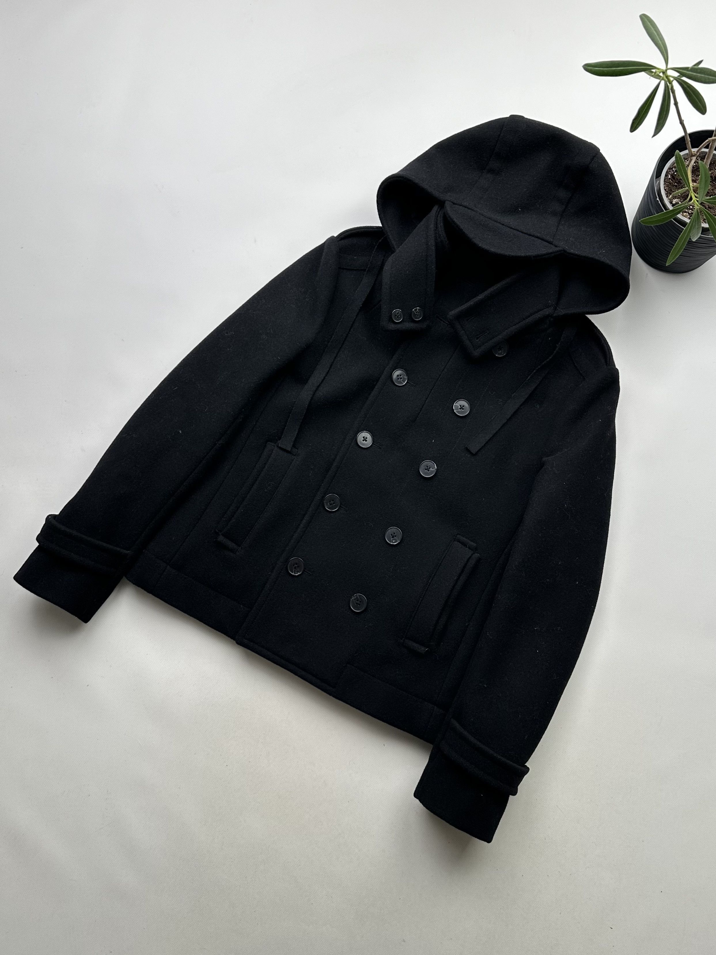 image of Allsaints Wool Coat in Black, Men's (Size Small)