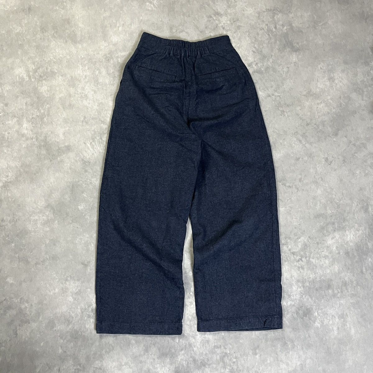 Beams Plus BEAMS Navy Pleated Wide Leg Pants Size 24" / US 00 / IT 34 - 9 Thumbnail