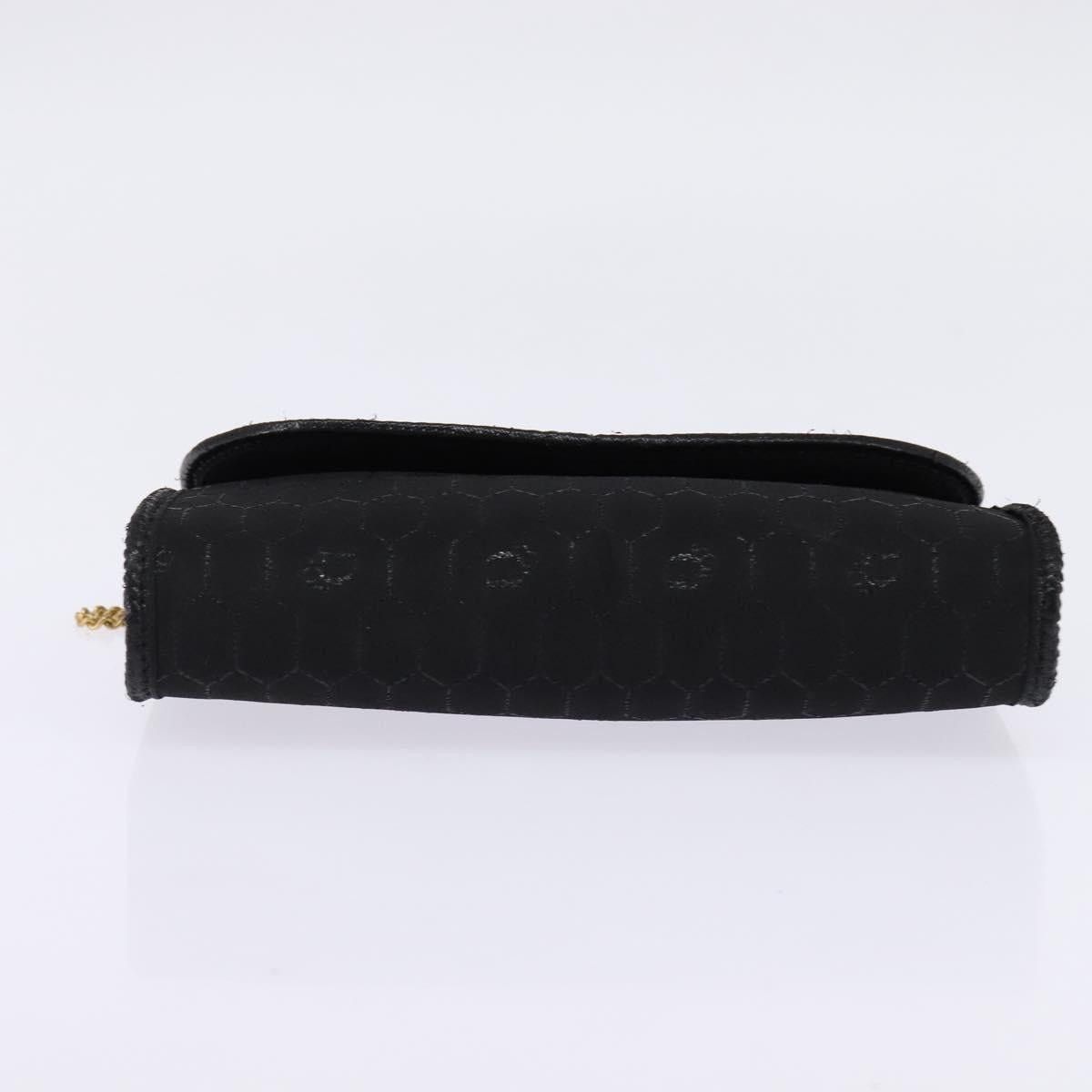 Dior DIOR Honeycomb Canvas Chain Shoulder Bag Black Gold Size ONE SIZE - 9 Thumbnail