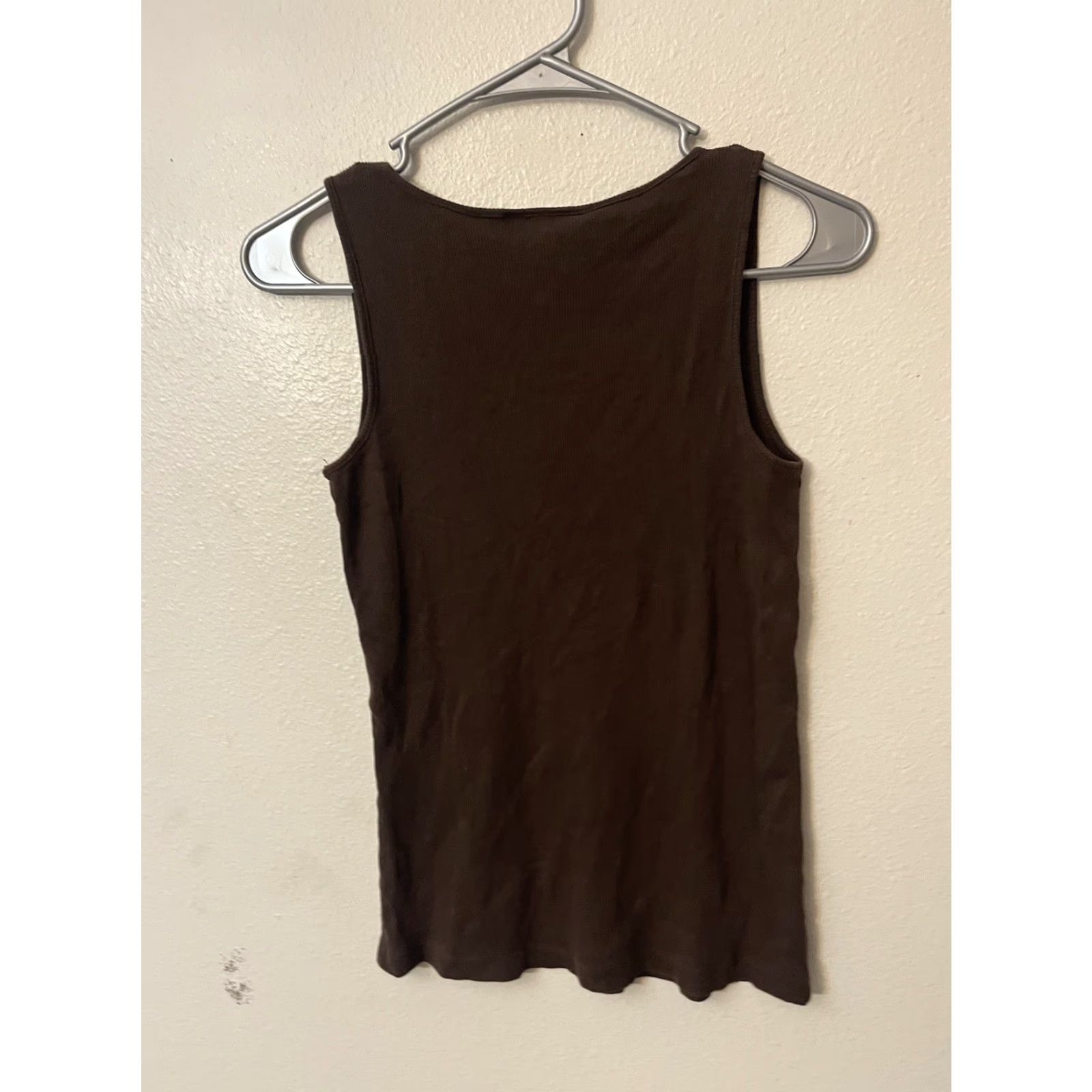 Loft VINTAGE Loft Brown Tank Top for Women Size Small Cotton GUC Size S / US 4 / IT 40 - 3 Thumbnail