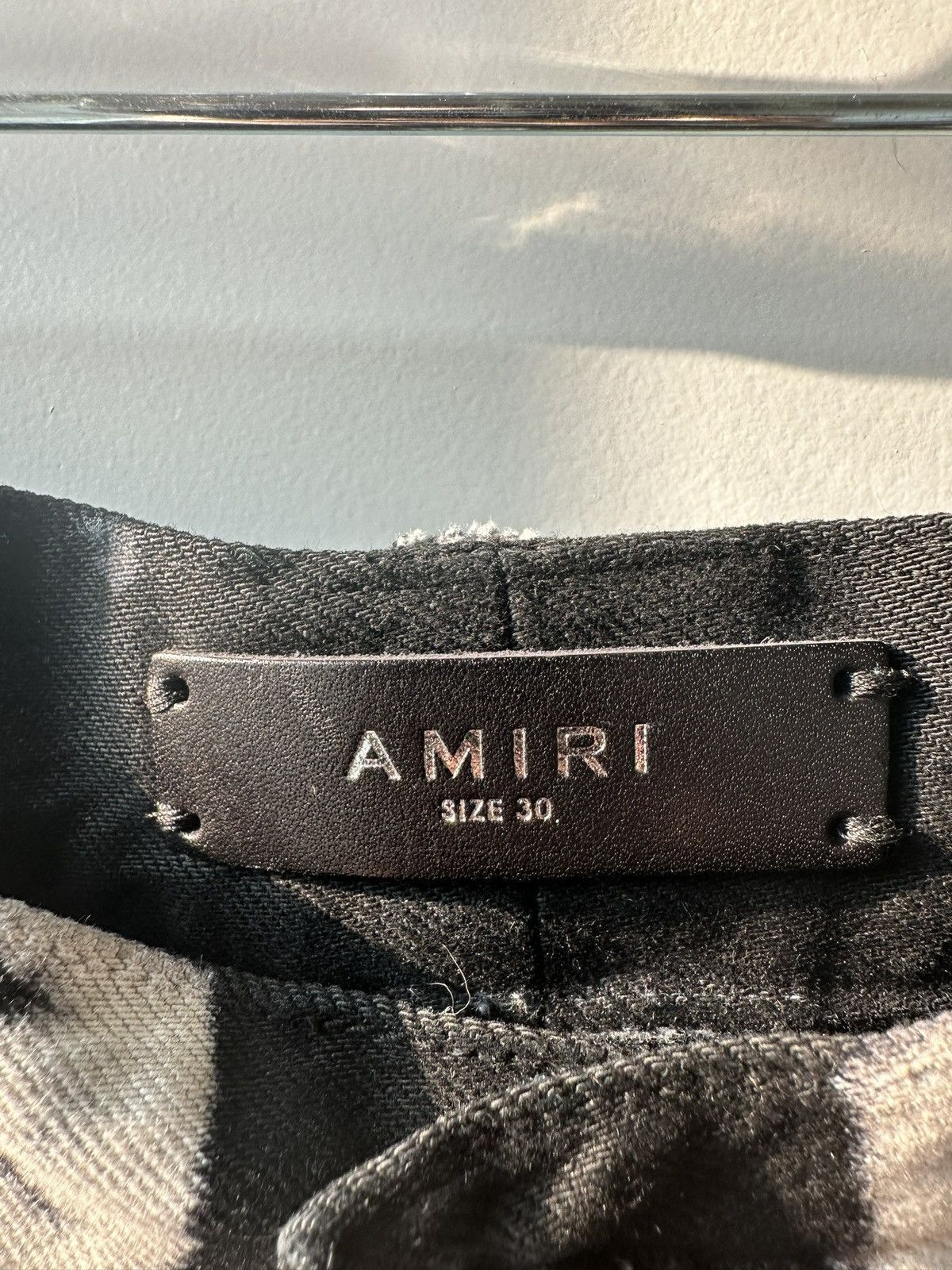 Amiri AMIRI CRYSTAL BLEACHED DYE STRAIGHT LEG EMBELLISHED JEAN Size US 30 / EU 46 - 9 Thumbnail