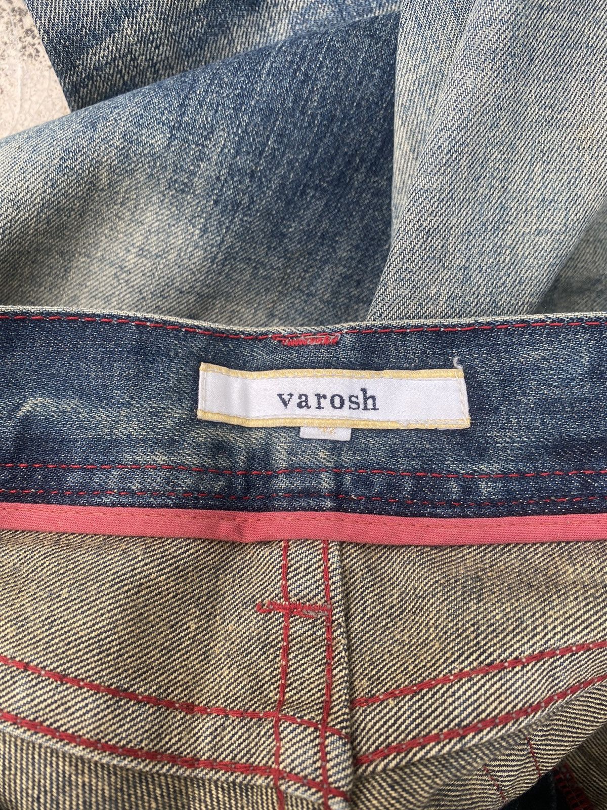 If Six Was Nine × Japanese Brand × Le Grande Bleu (L.G.B.) Japanese Brand Varosh Distressed Patch Faded Low Rise Jeans Size US 30 / EU 46 - 23 Thumbnail