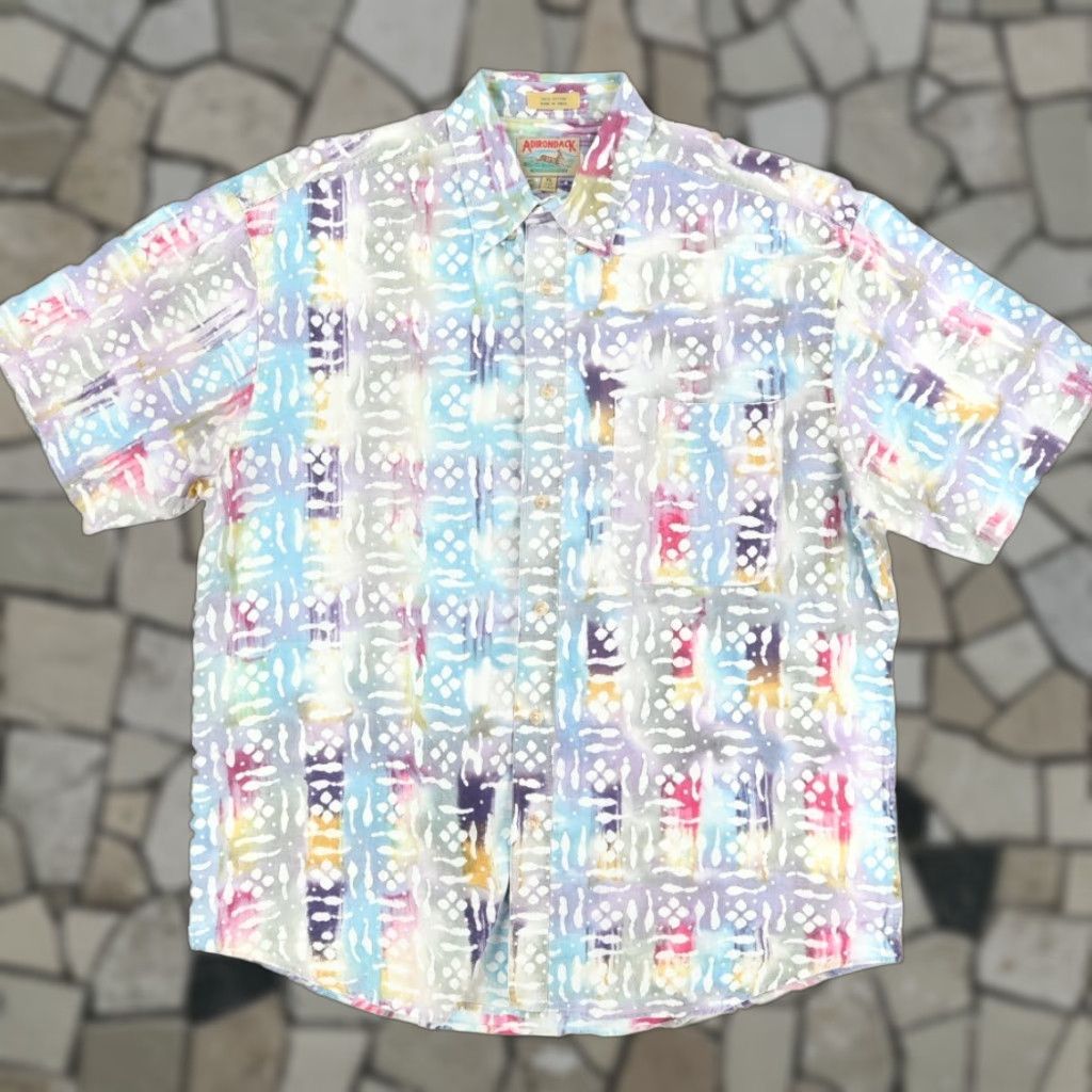 Vintage VINTAGE Adirondack Camp Cotton All Over Print Button Up Shirt Men XL Size US XL / EU 56 / 4 - 1 Thumbnail