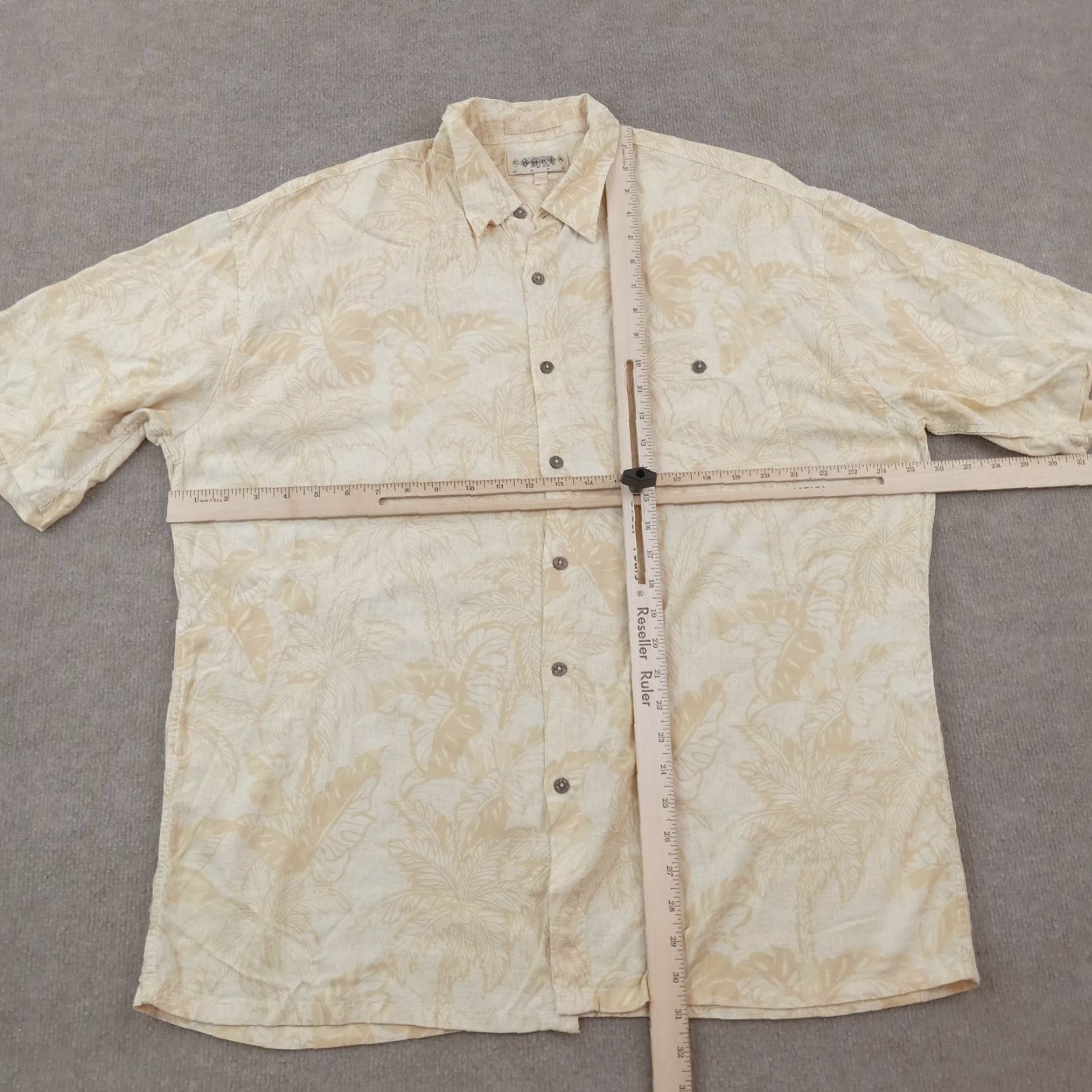 Vintage Campia Shirt Mens XL Yellow Floral Button-Up 100% Rayon Casual Hawaiian Button Up Shirt Floral Hawaiian Mens XL Yellow Size US XL / EU 56 / 4 - 2 Thumbnail