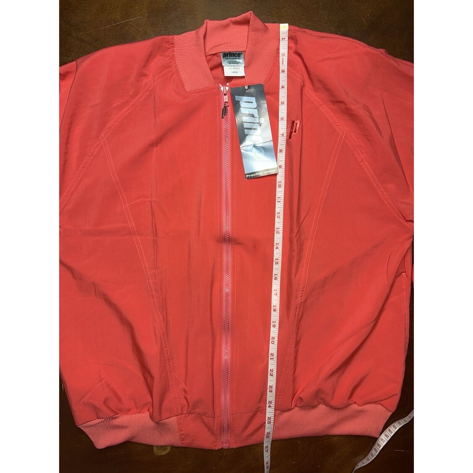 Prince VTG 1993 Prince Tennis Salmon Pink Zip Up Windbreaker NWT Size L / US 10 / IT 46 - 7 Thumbnail