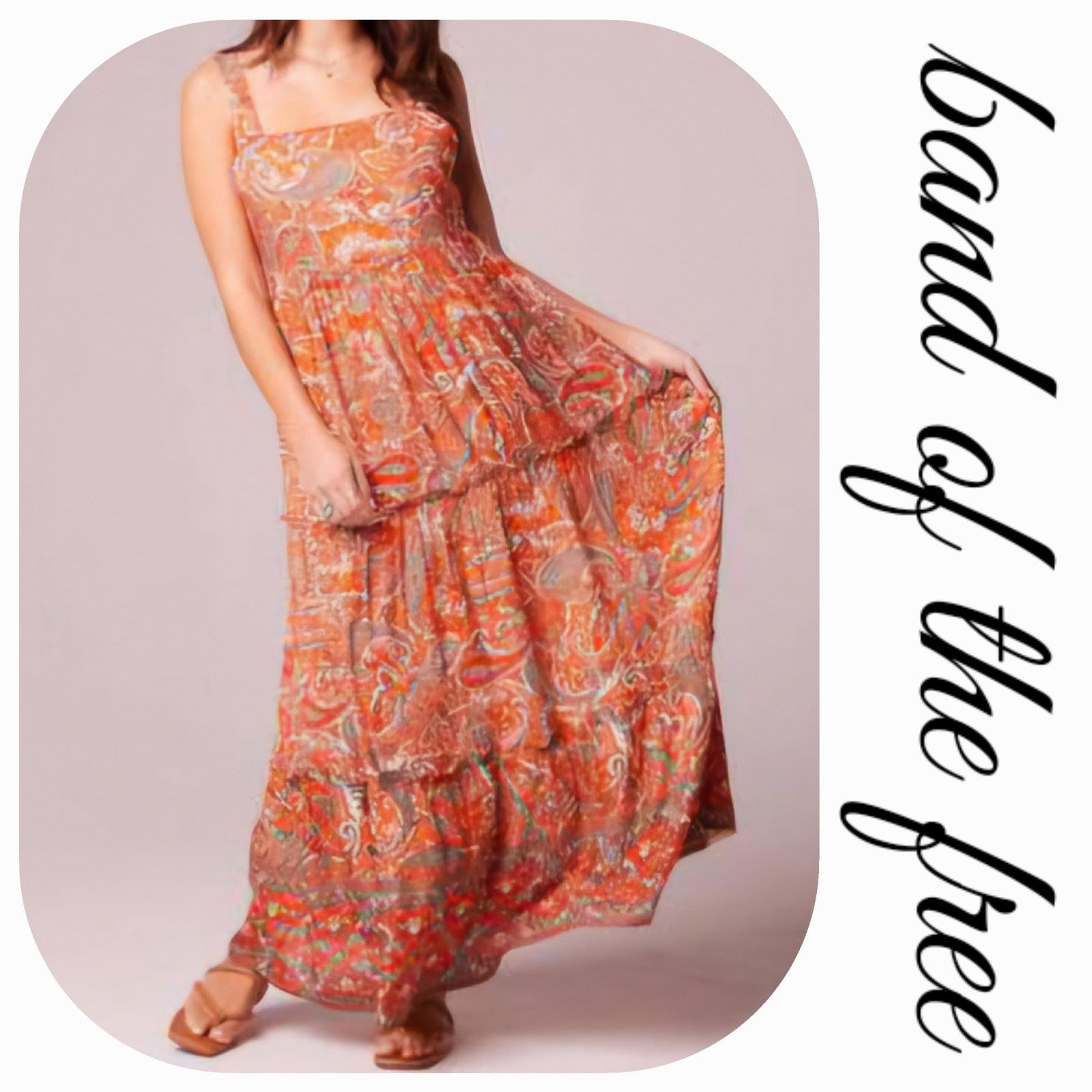 Other EUC B.O.G. Band of the Free Alejandra Paisley Dress Sz. M Size M / US 6-8 / IT 42-44 - 1 Thumbnail