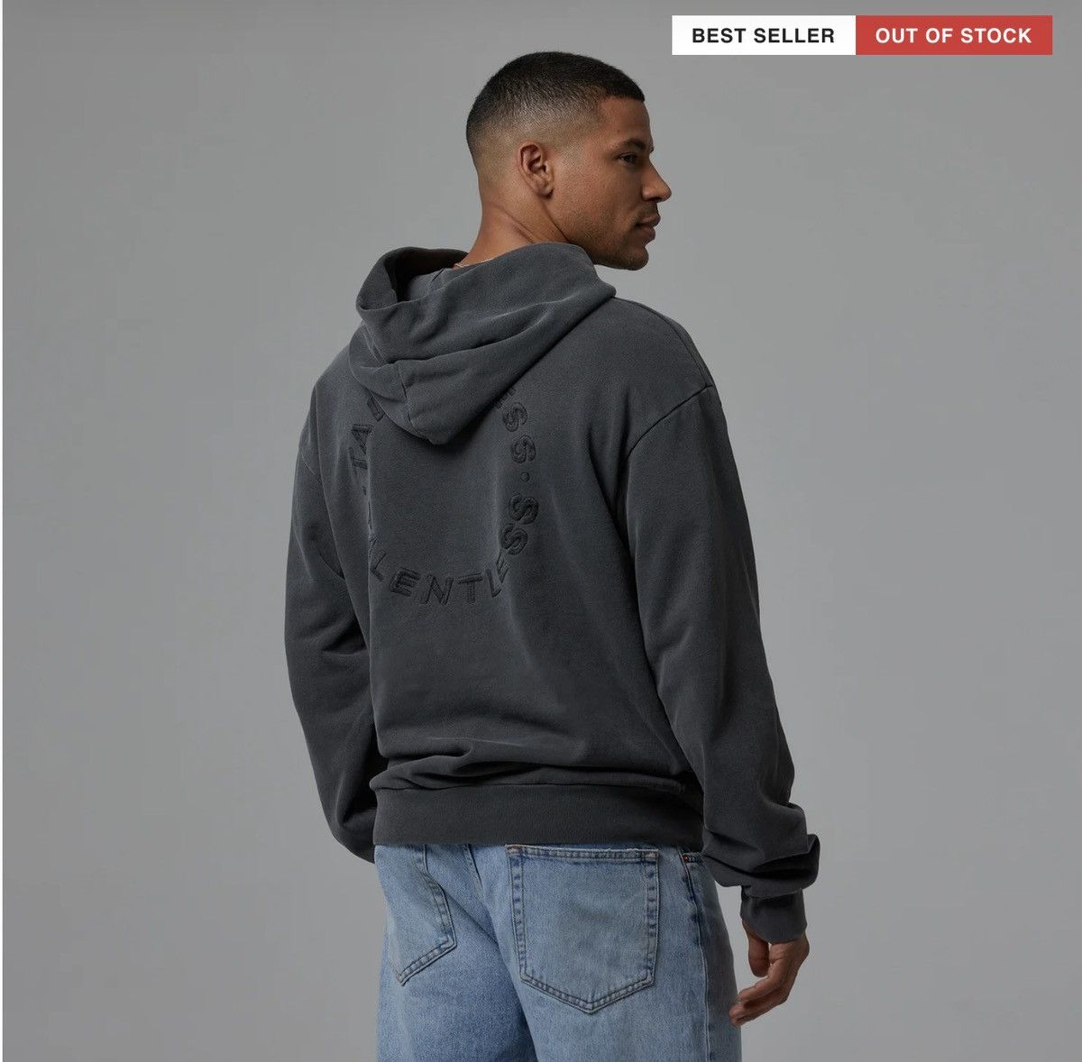 Talentless NEW TALENTLESS MENS HOODIE-CIRCLE LOGO EMBROIDERED-STEELGRAY Size US S / EU 44-46 / 1 - 6 Thumbnail