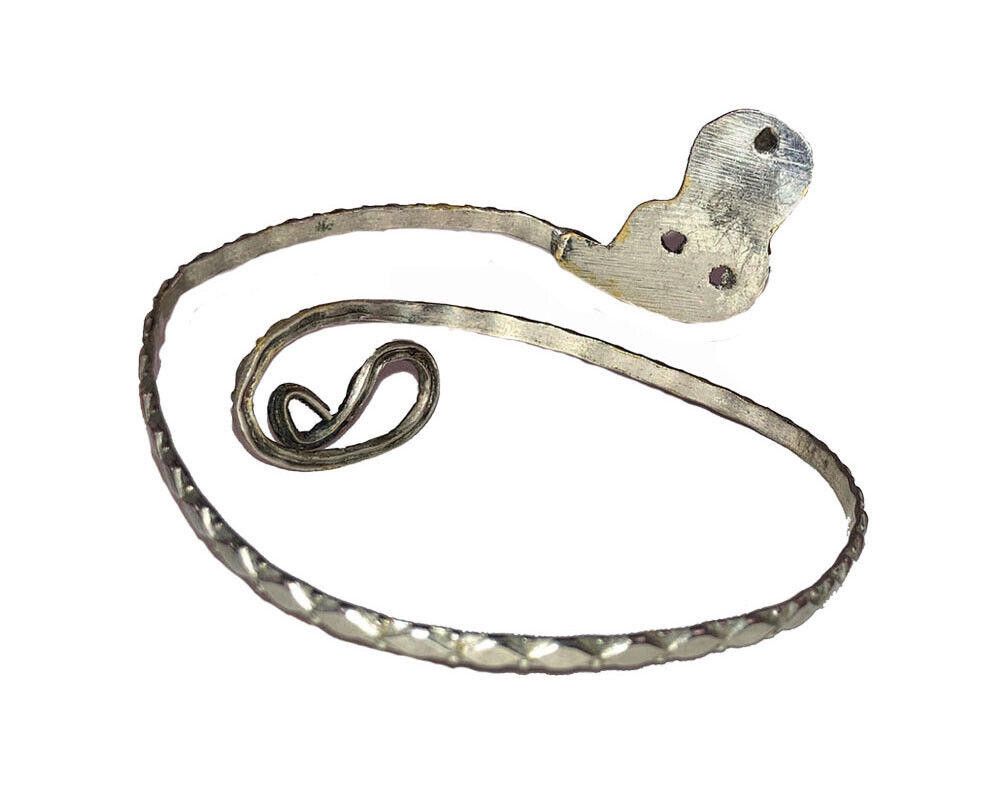 Designer Southeast Asian Cobra White Metal Snake Armband Size ONE SIZE - 2 Thumbnail