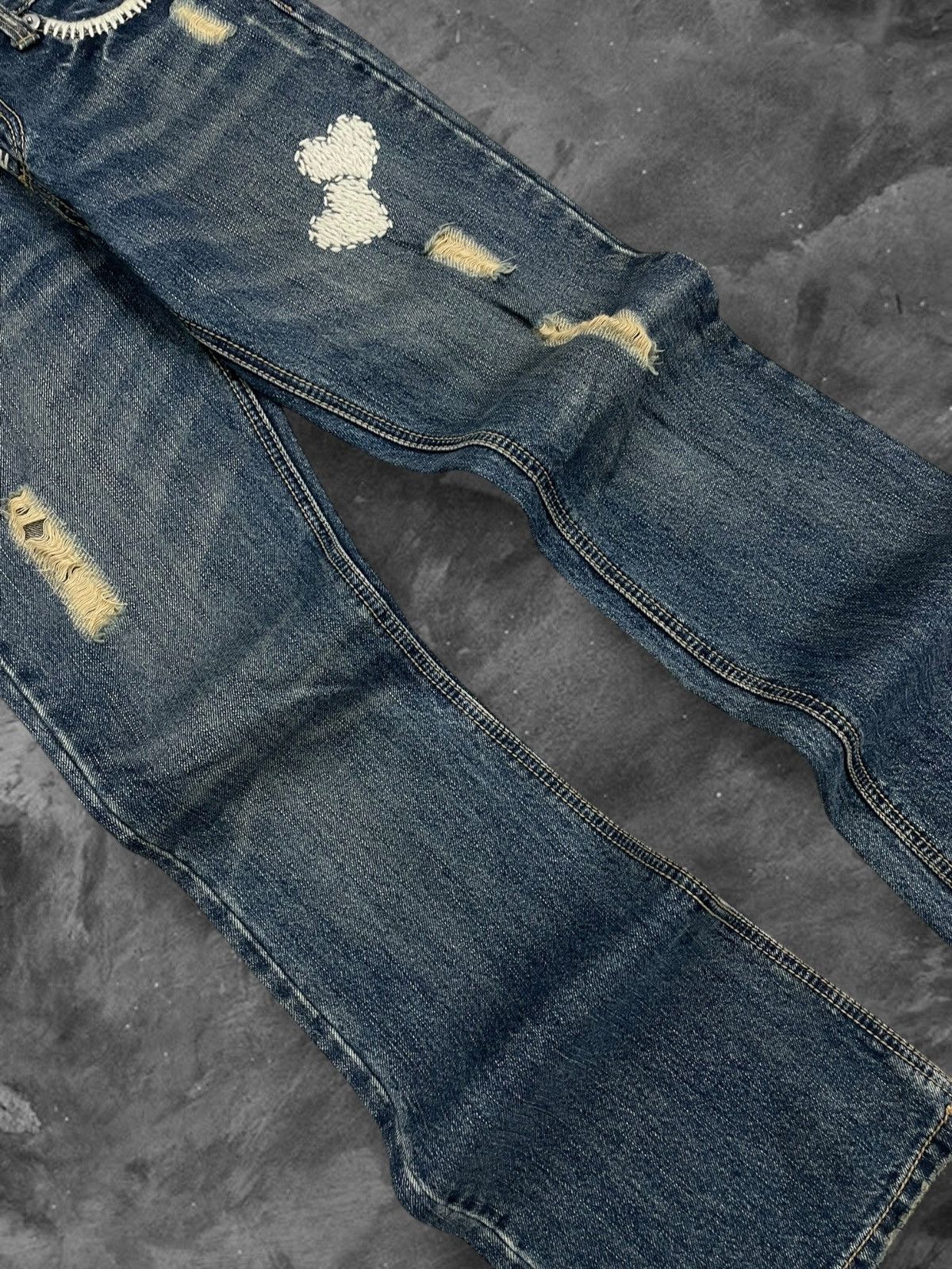 semanticdesign Vintage Rare 90s Japan Designer Semantic Design Flared Denim Size US 30 / EU 46 - 4 Thumbnail