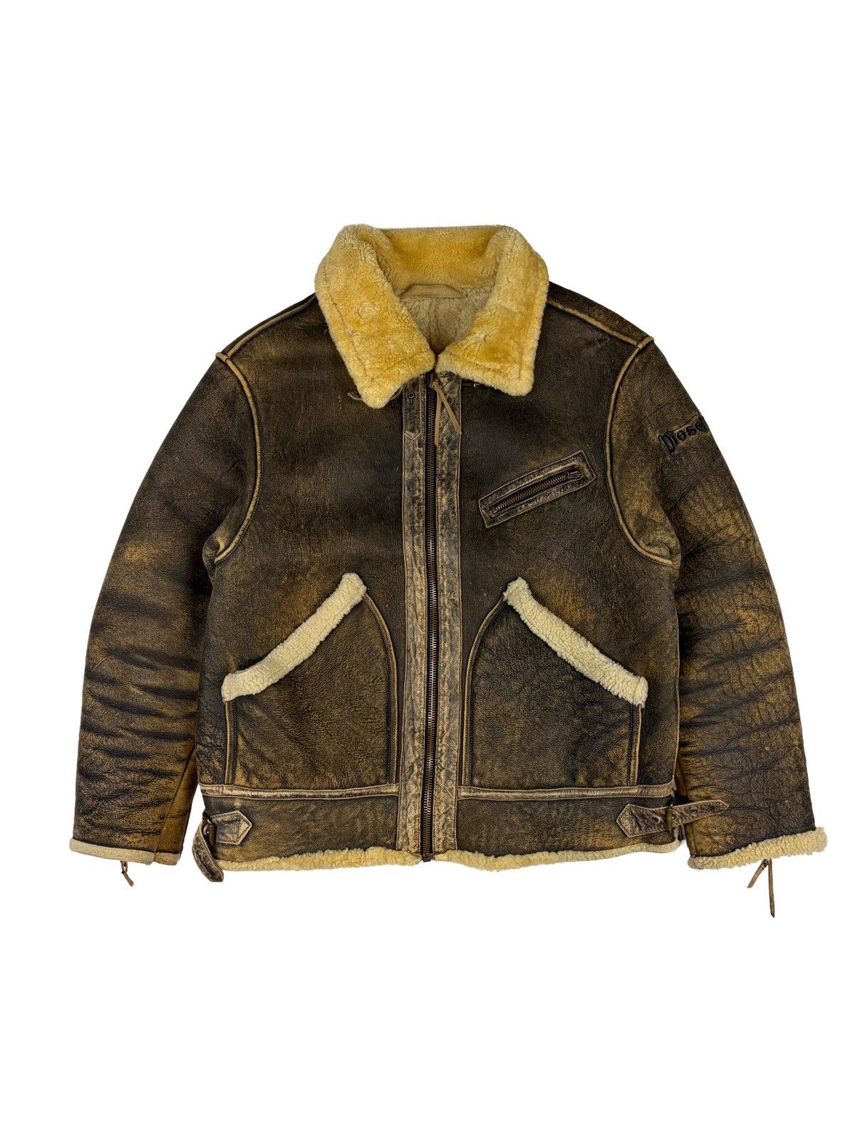 Diesel Diesel Shearling Jacket Vintage 1980 Sheepskin & Shearling Size US L / EU 52-54 / 3 - 3 Thumbnail