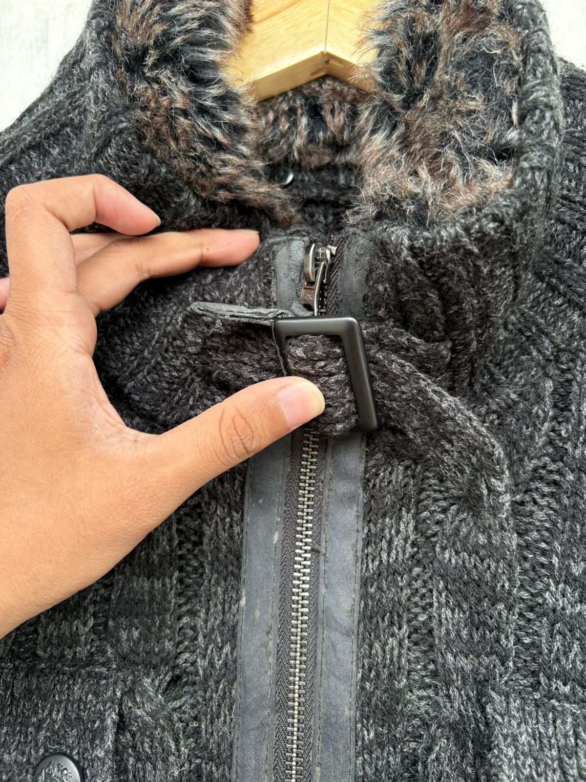 Japanese Brand Mossio Knitwear Fur Jacket Japanese Brand Size US M / EU 48-50 / 2 - 5 Thumbnail