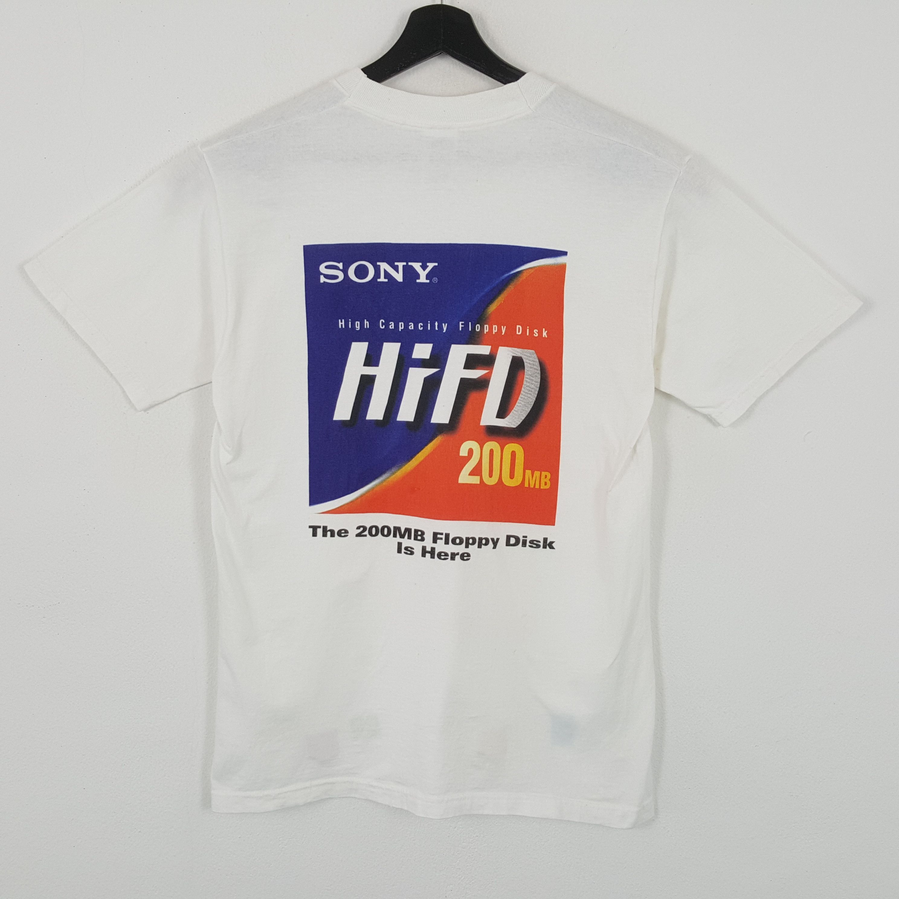 Sony × Vintage SONY Vintage White Tshirt Promotees Style Size US S / EU 44-46 / 1 - 1 Thumbnail