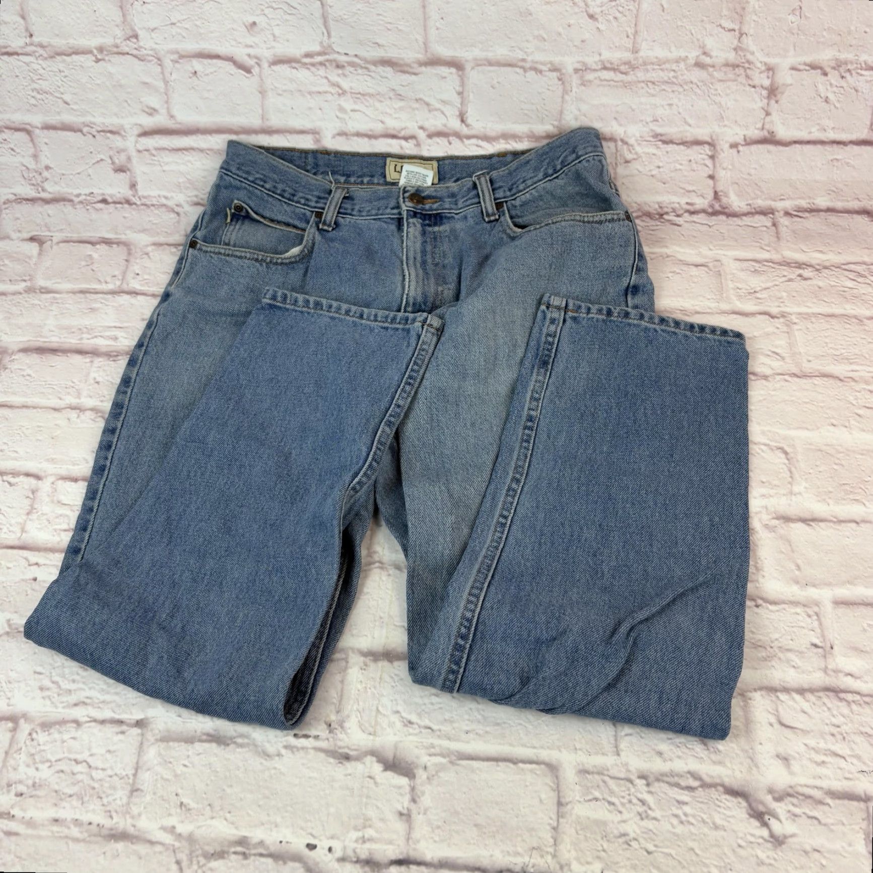 Vintage L.L.Bean Jeans Mens 32x27 Blue Classic Fit 100% Cotton Denim Pants Straight Leg Size US 32 / EU 48 - 2 Thumbnail