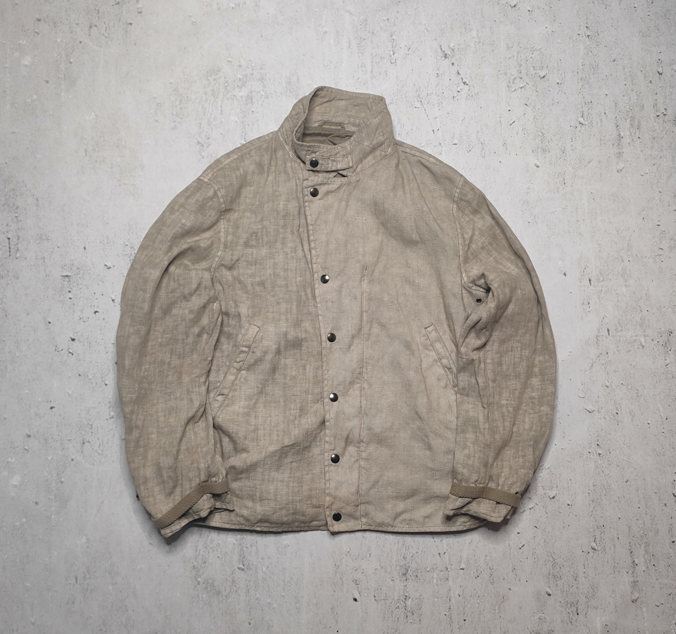 Emporio armani vintage painted asymetrical linen jacket
