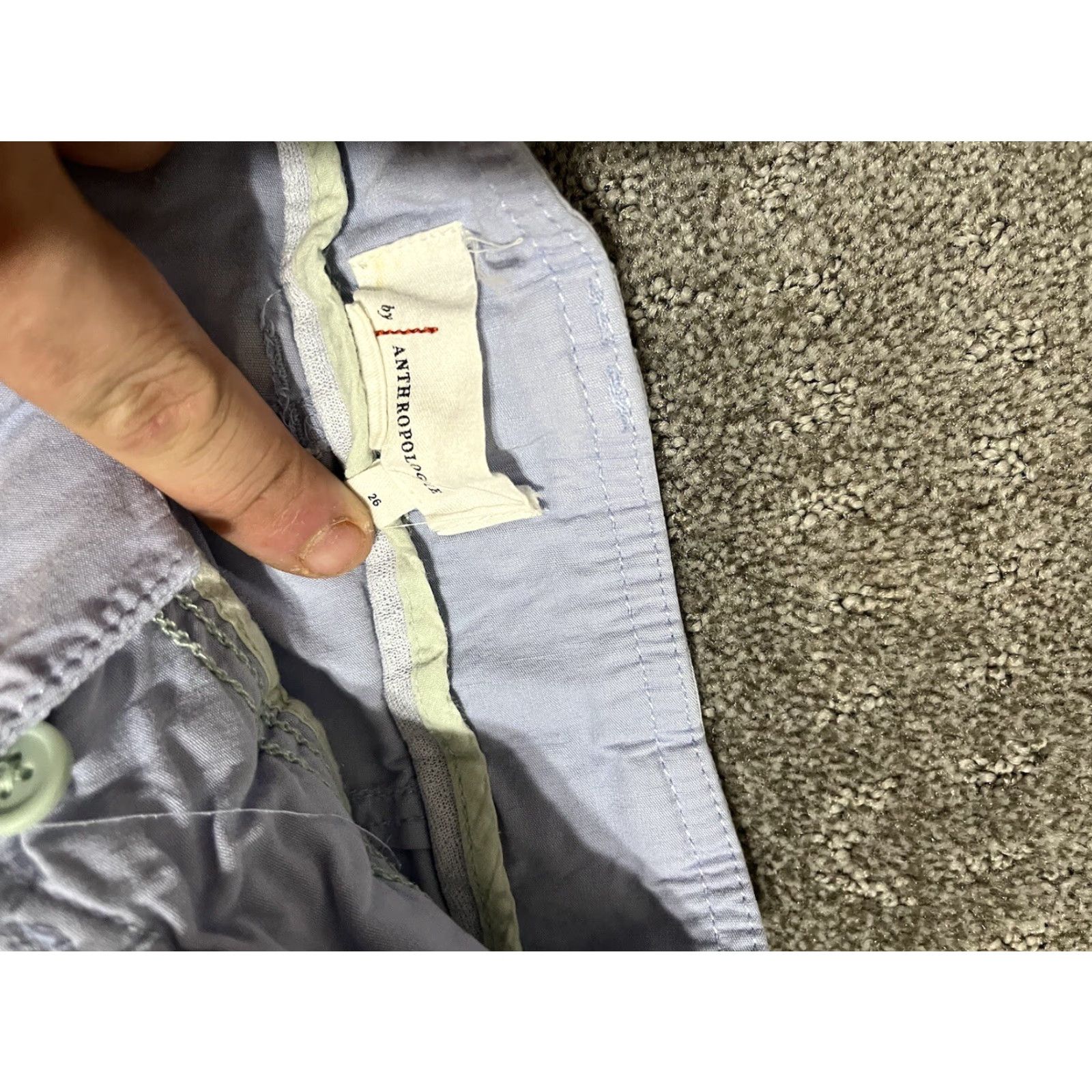 Anthropologie Anthropologie Pants Cropped Flare Solid 26 Blue Pockets Mid Rise Womens Size 26" / US 2 / IT 38 - 5 Thumbnail
