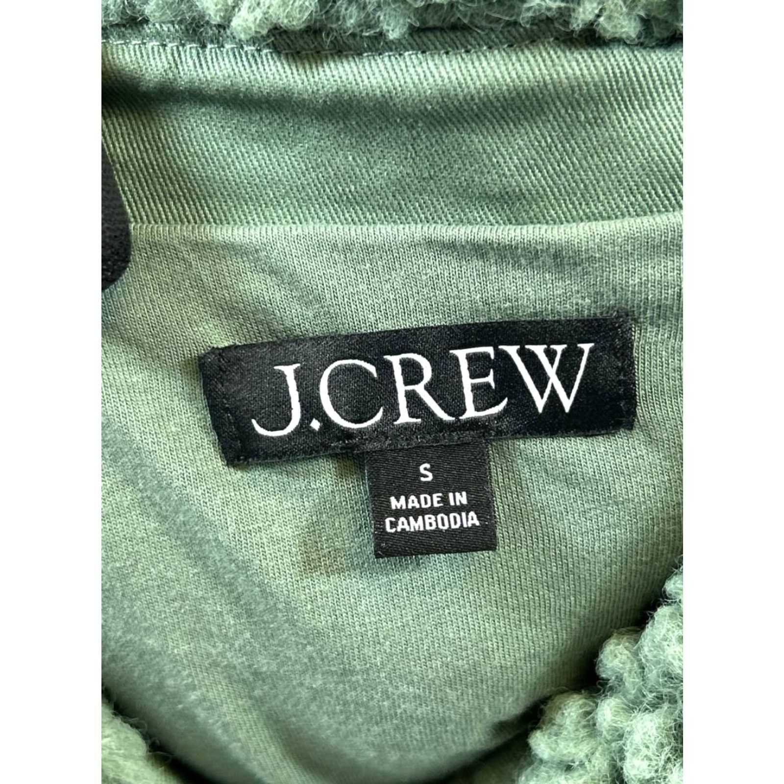 J.Crew J.CREW Jacket Womens Small Green Faux Fur Bomber Fleece Size S / US 4 / IT 40 - 3 Thumbnail