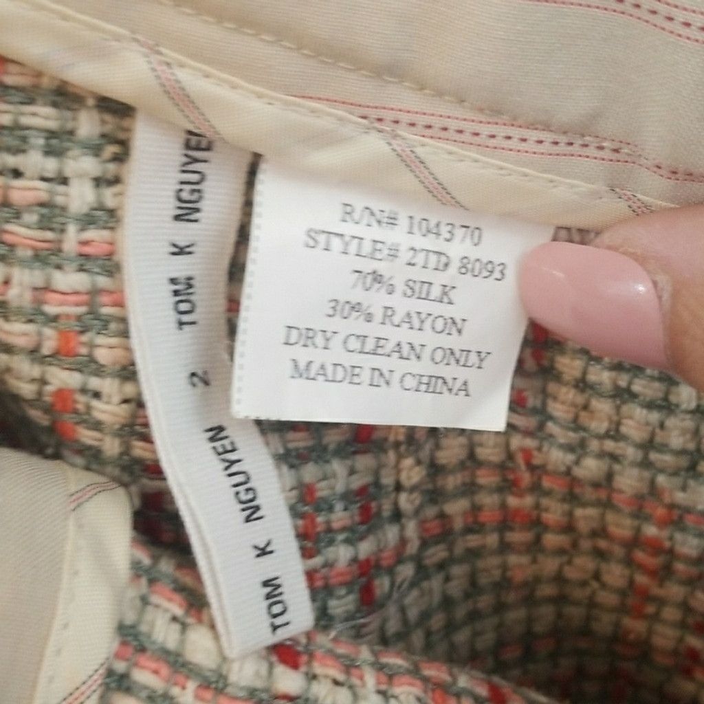 The Unbranded Brand Tom K Nguyen 70% silk textured cropped pants sz 2 Size 26" / US 2 / IT 38 - 7 Thumbnail