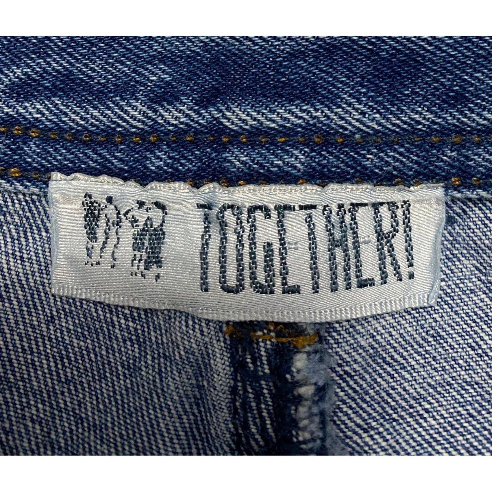 Vintage VINTAGE Together Jeans Tapered 28 High Rise Pleated Studded 5-Pocket Denim Blue Womens Jeans 80s 90s Retro Size 28" / US 6 / IT 42 - 3 Thumbnail