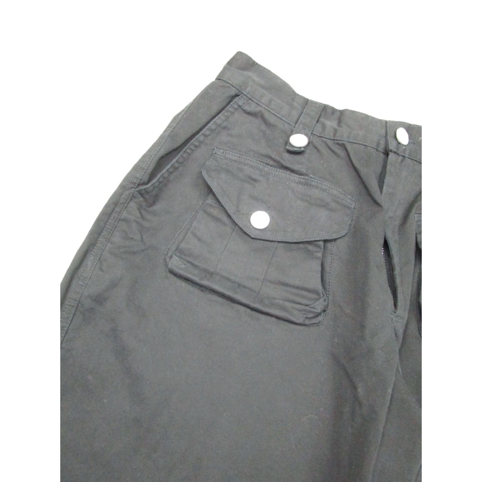 Vintage With Jean Women's Black Cargo Pants Small Regular Fit Mid Rise Size 28" / US 6 / IT 42 - 3 Thumbnail