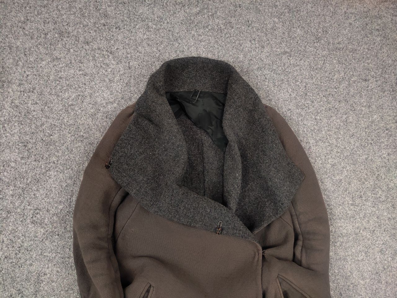 Masnada Masnada asymmetric clasp Wool coat Jacket Faded Color MA+ Size S / US 4 / IT 40 - 3 Thumbnail