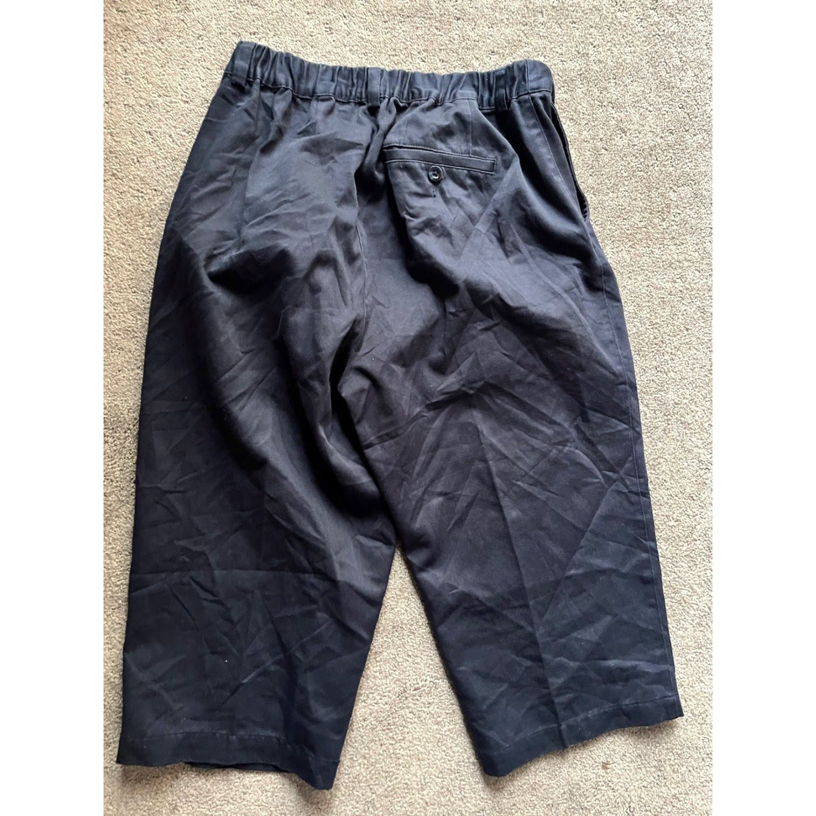 Vintage VINTAGE L.L. BEAN Denim Capri Pants Women's Petite Size 10P Navy Blue Cotton 60% Cropped 90s Size 32" / US 10 / IT 46 - 3 Thumbnail