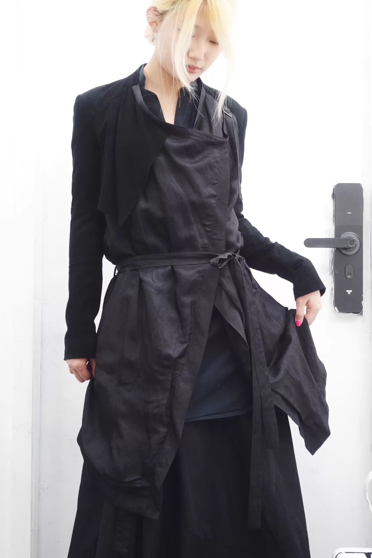 Helmut Lang Helmut Lang Suede & Nylon Panelled Coat S Size S / US 4 / IT 40 - 2 Thumbnail