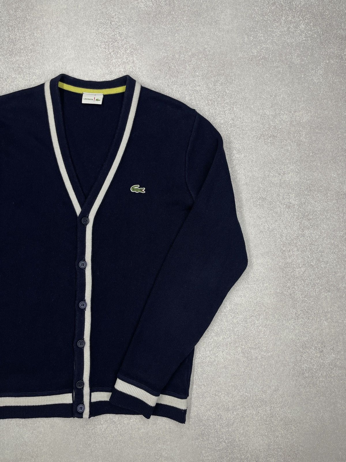 Lacoste Mens Lacoste Live Knitted Cardigan Navy Size M Size US M / EU 48-50 / 2 - 3 Thumbnail