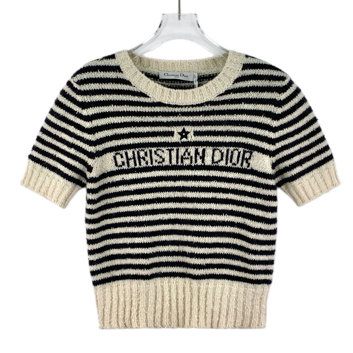 Dior Dior Color-blocked Striped Star Short Sleeve Knit Top K26WX Size M / US 6-8 / IT 42-44 - 1 Thumbnail