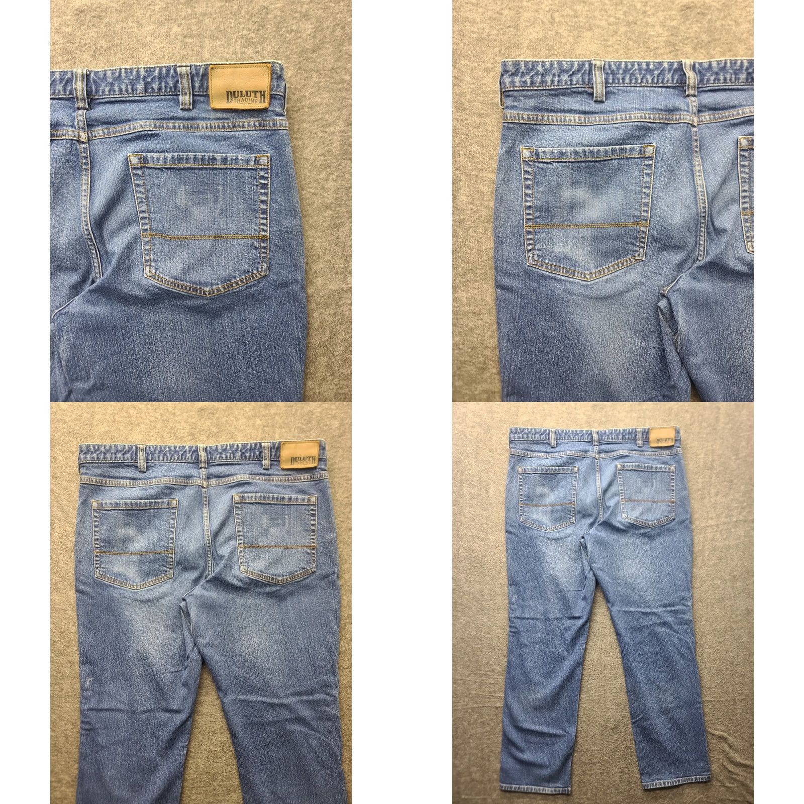 Vintage Duluth Mens Jeans 38x32 Flex Weekender Trim Fit Straight Leg Stretch Denim 5-Pocket Regular Rise Blue Cotton Spandex Durable USA Style Jeans Mens Size US 38 / EU 54 - 9 Thumbnail