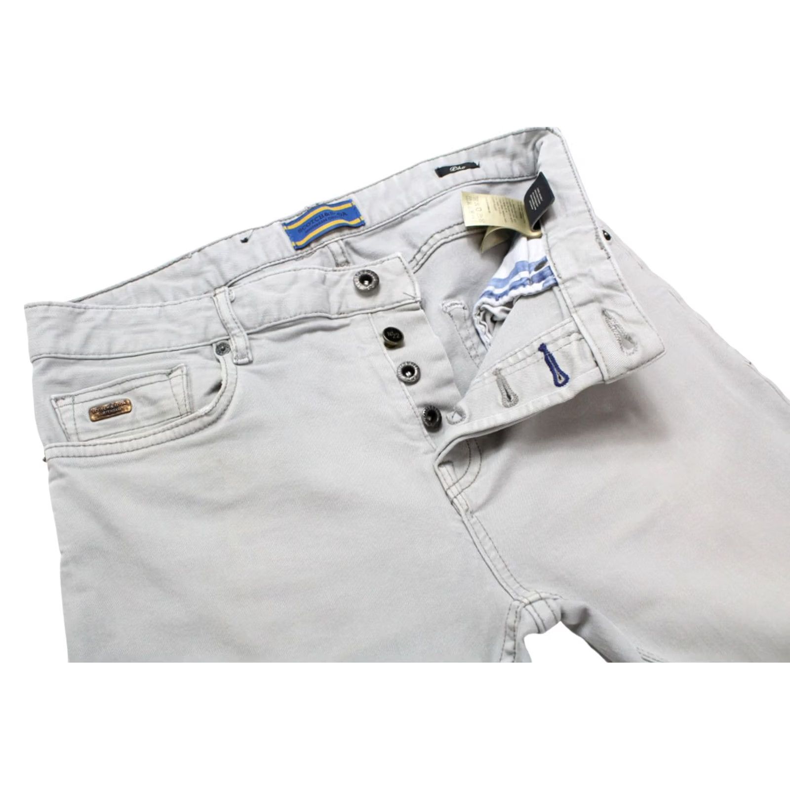 Scotch & Soda SCOTCH & SODA Pike Jeans Men Slim Skinny Grey W30/L32 Low Stretch Denim Front Flat Front Size US 30 / EU 46 - 4 Thumbnail