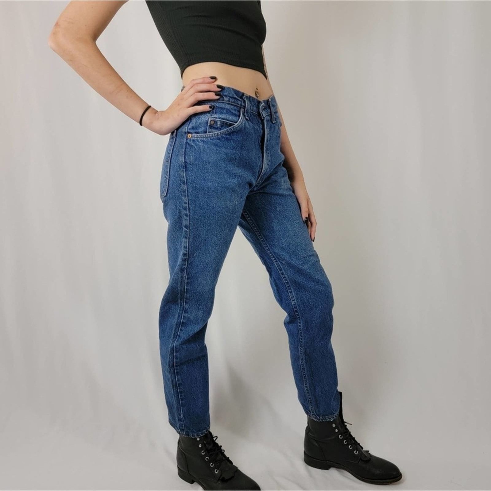 Levi's Rare Vintage 1983 Levis 20505 0217 Orange Tab Mom Jeans Size 29" - 2 Thumbnail