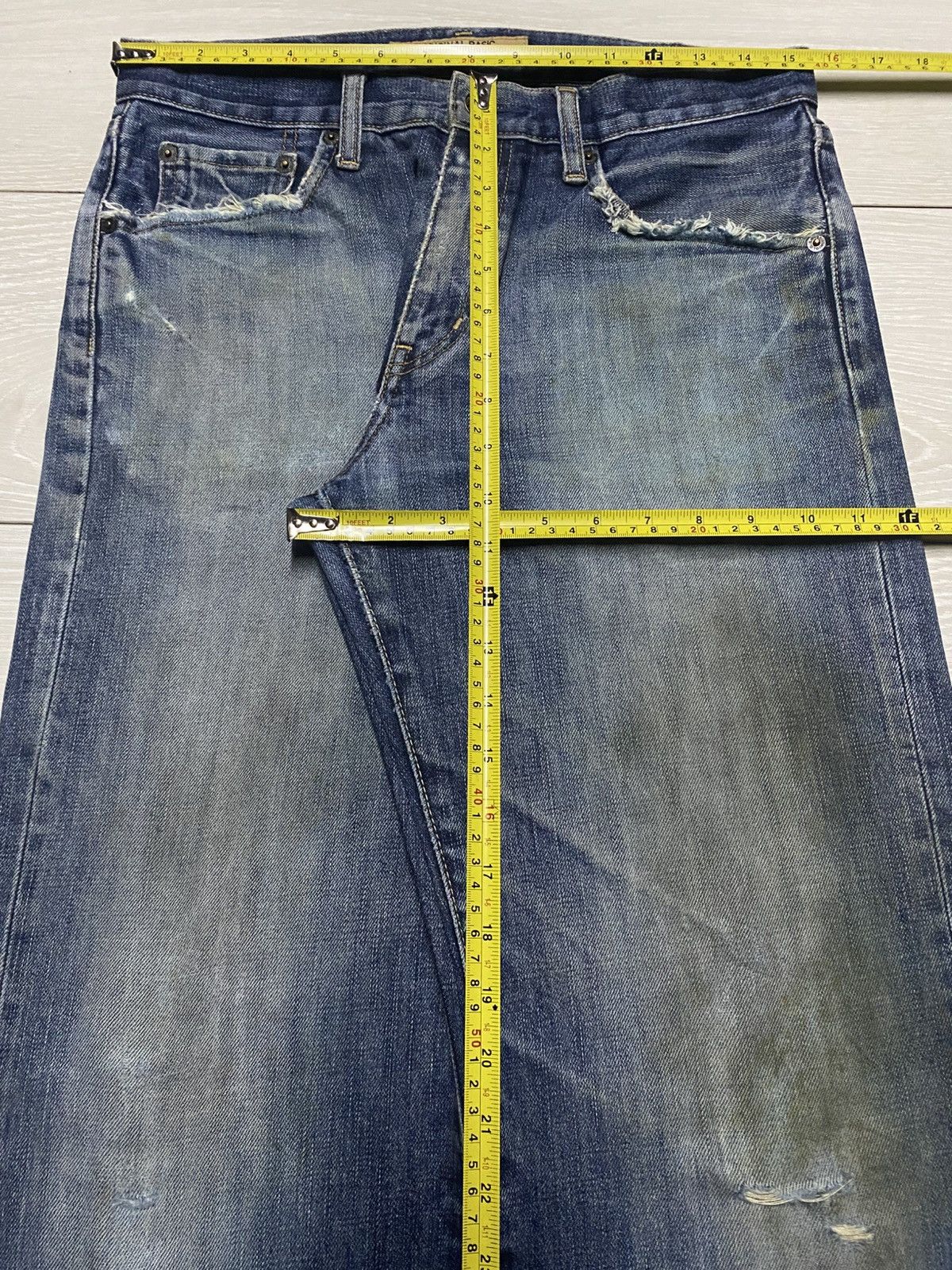 Japanese Brand Vintage Uniqlo S-003 Faded Wash Grunge Distressed Baggy Jean Size US 30 / EU 46 - 14 Thumbnail