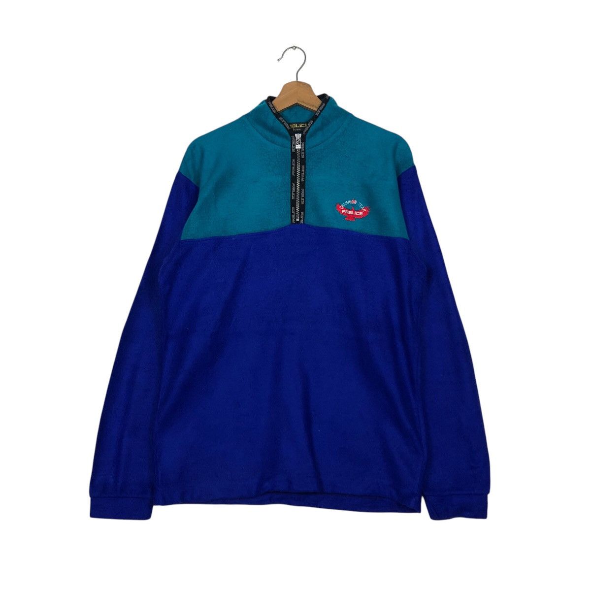 Japanese Brand × Vintage 📌Vintage Half Zipper Fleece Jacket Fablice Issey Miyake Size US L / EU 52-54 / 3 - 2 Thumbnail