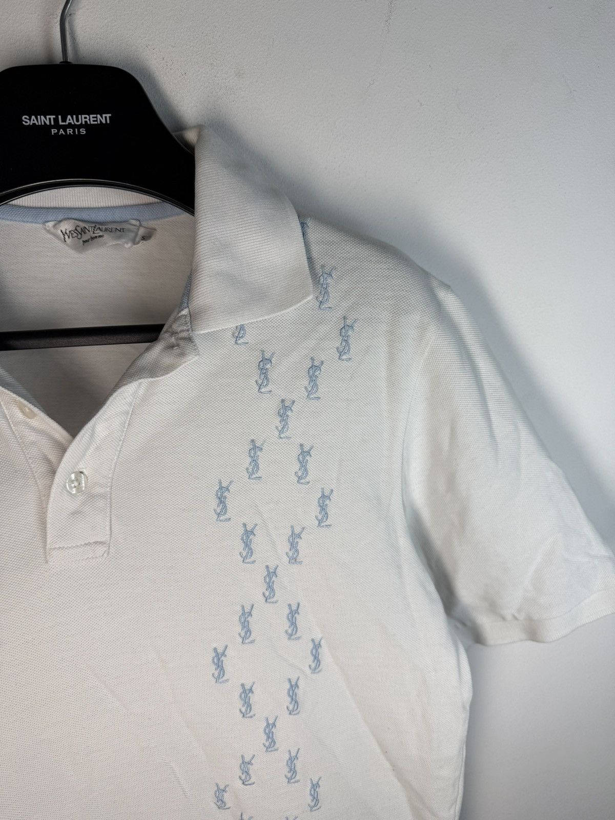 Monogram YSL Polo White YSL T-shirt YSL Shirt