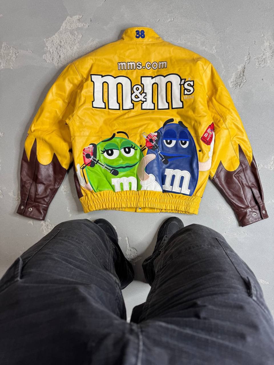 Formula 1 M&M's Leather Racing Jacket Vintage 1990s RARE Size US M / EU 48-50 / 2 - 2 Thumbnail