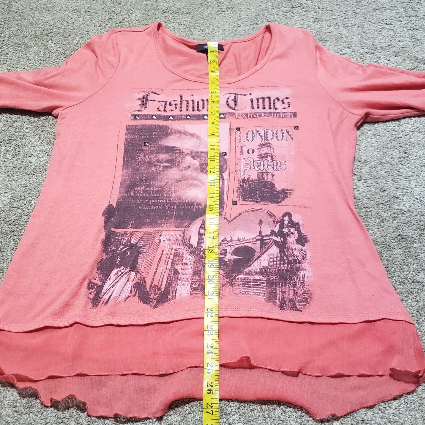 CO Cruise Wear & Co Shirt Women's M White Paris Long Sleeve Y2K Style Embellished Size M / US 6-8 / IT 42-44 - 6 Thumbnail