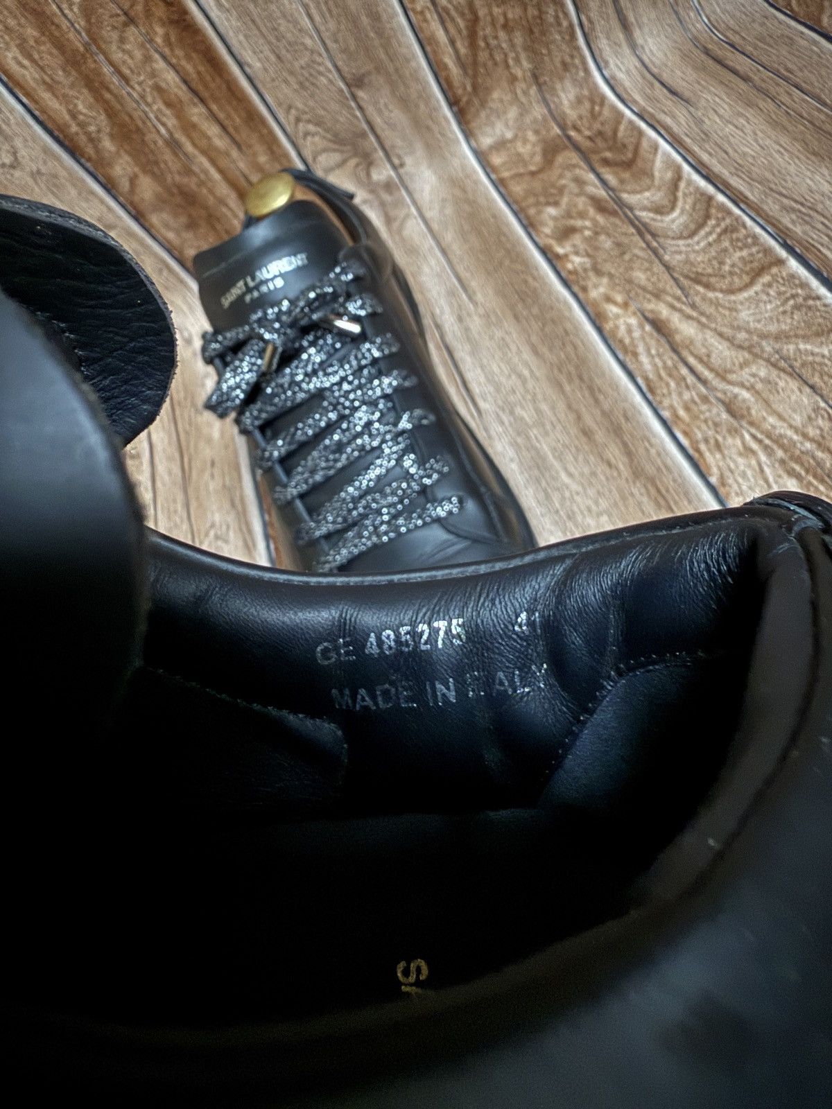 Hedi Slimane × Saint Laurent Paris Sl/01 court classic sneakers Size US 8.5 / EU 41-42 - 12 Thumbnail