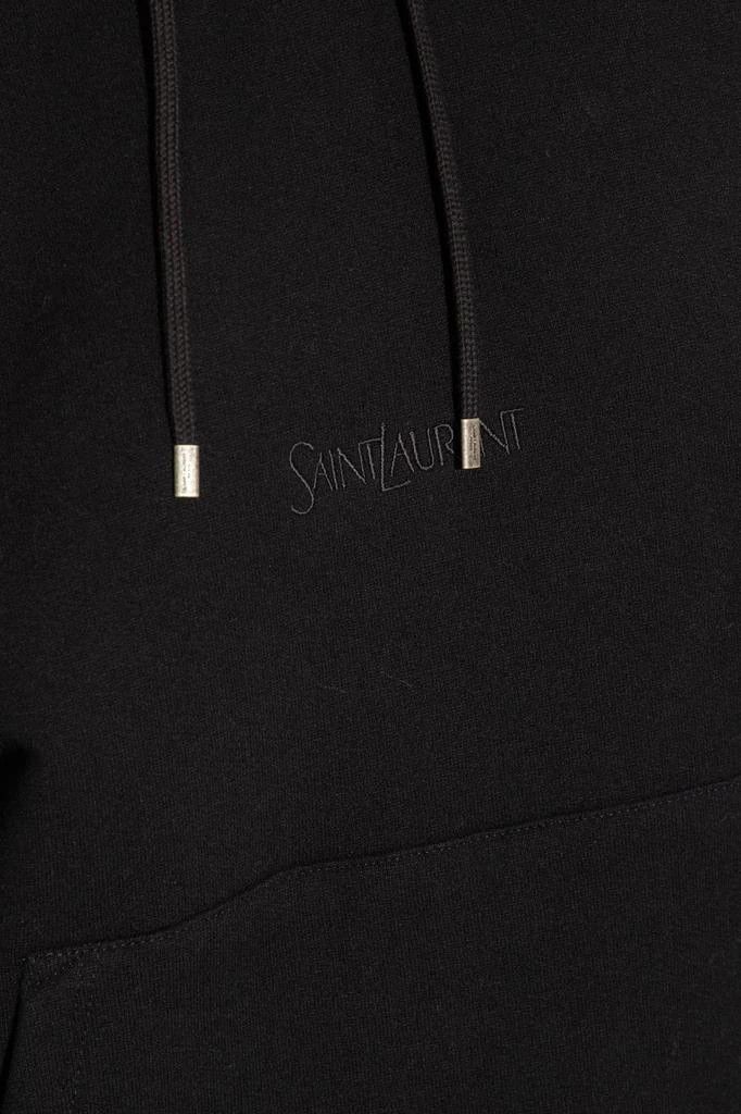 Saint Laurent Paris o1b1hav110425 SL Hoodie in Black Size S / US 4 / IT 40 - 5 Thumbnail