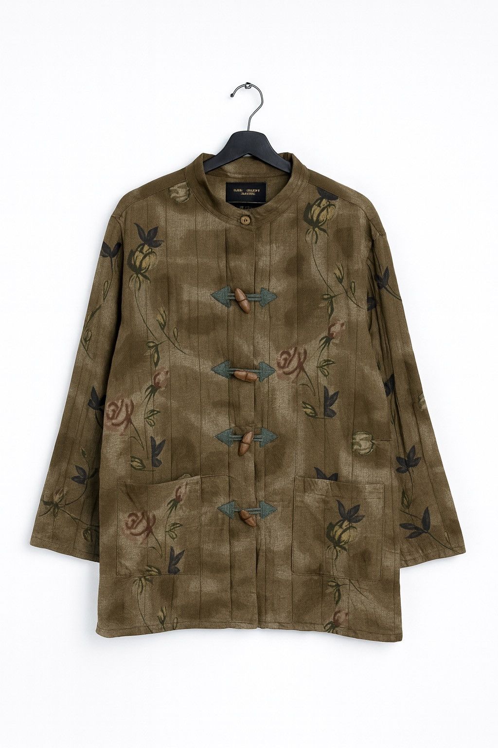 Japanese Brand Vintage Monolisa Floral Linen Jacket Asian Boho Kimono Style Size L / US 10 / IT 46 - 1 Thumbnail